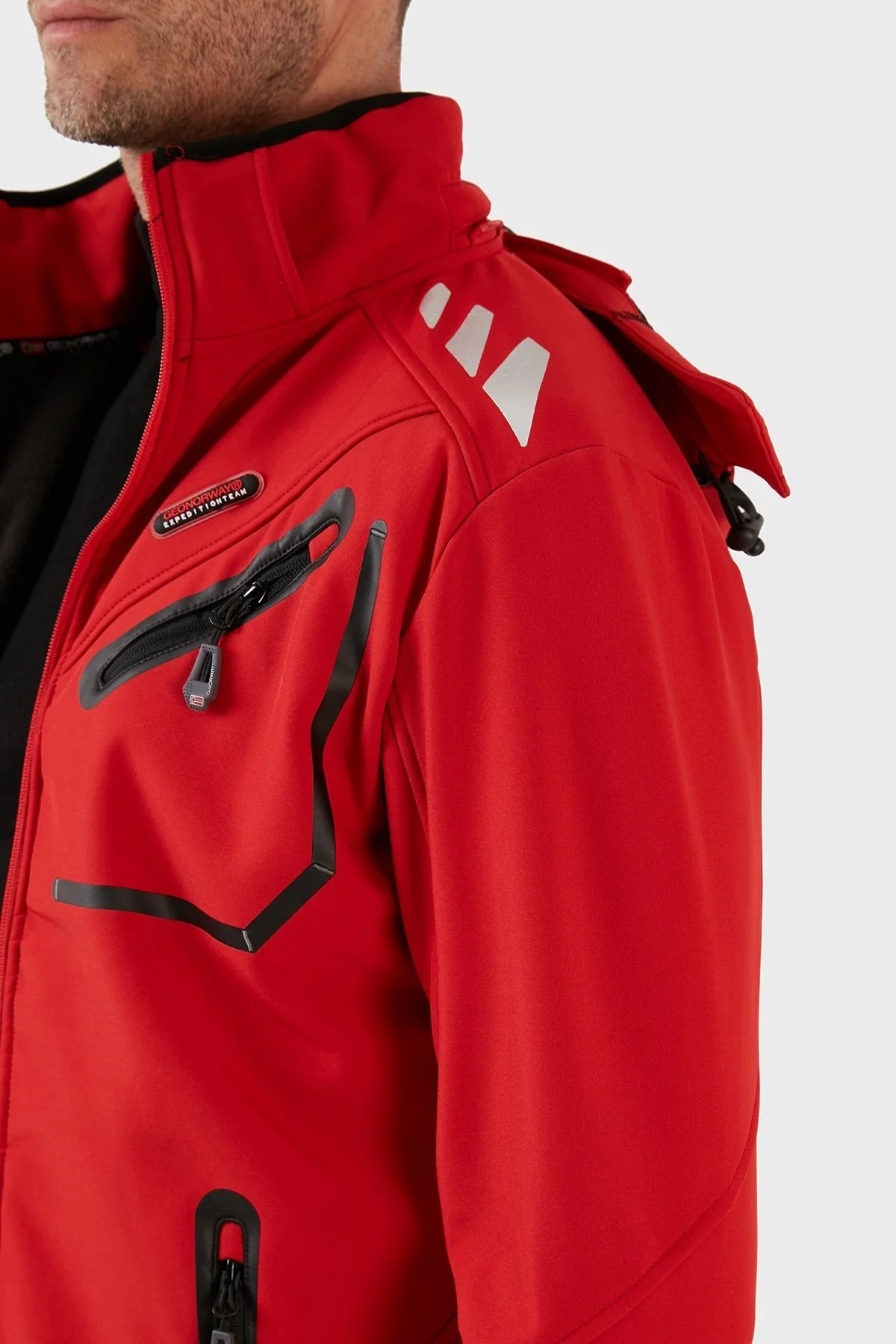 Norway Geographical Kapüşonlu Su Geçirmez 5000 mm Outdoor Erkek Mont ROYAUTE KIRMIZI - 4