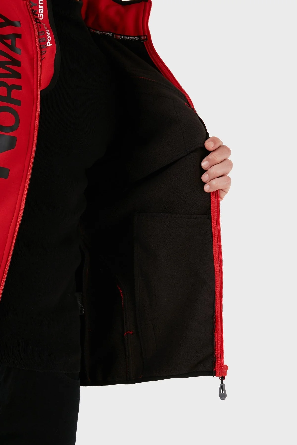 Norway Geographical Kapüşonlu Su Geçirmez 5000 mm Outdoor Erkek Mont ROYAUTE KIRMIZI - 5