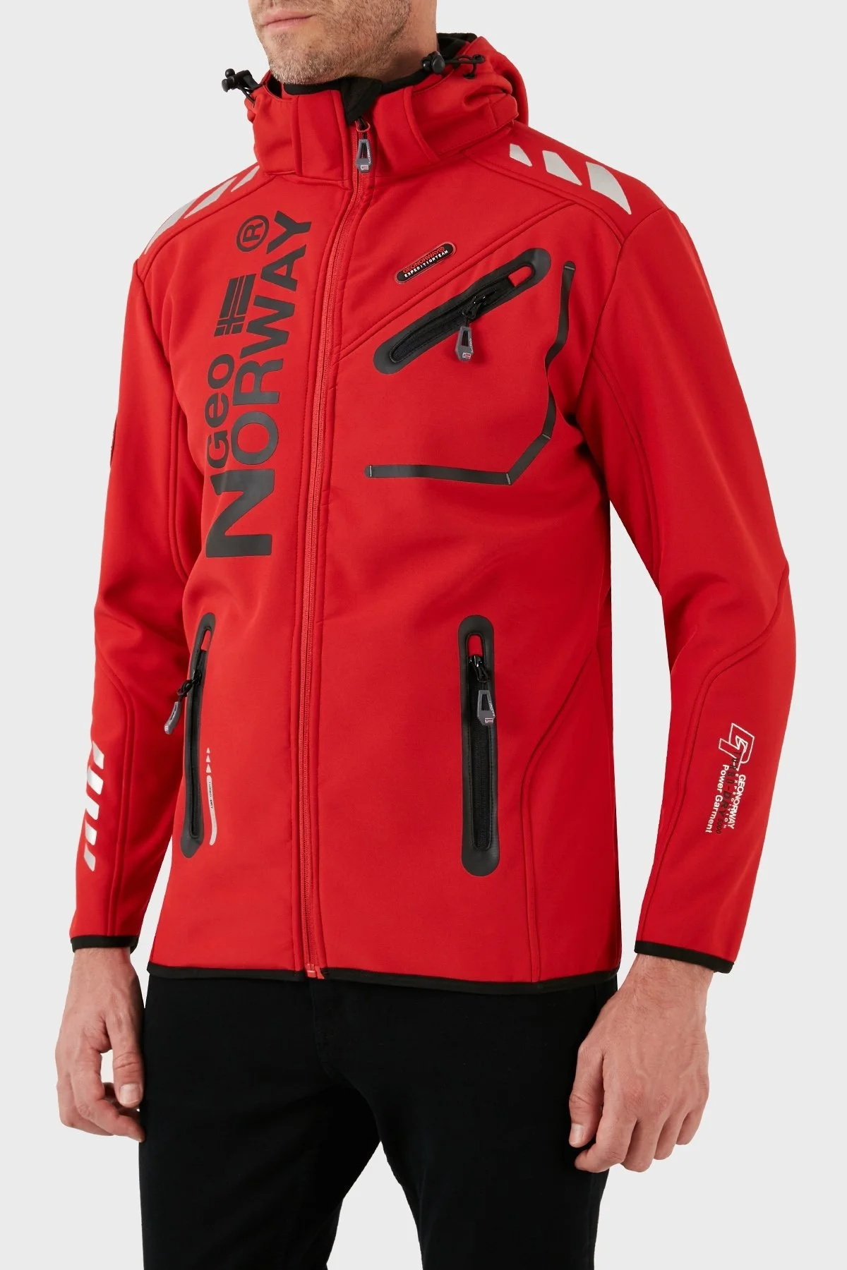 Norway Geographical Kapüşonlu Su Geçirmez 5000 mm Outdoor Erkek Mont ROYAUTE KIRMIZI - 6