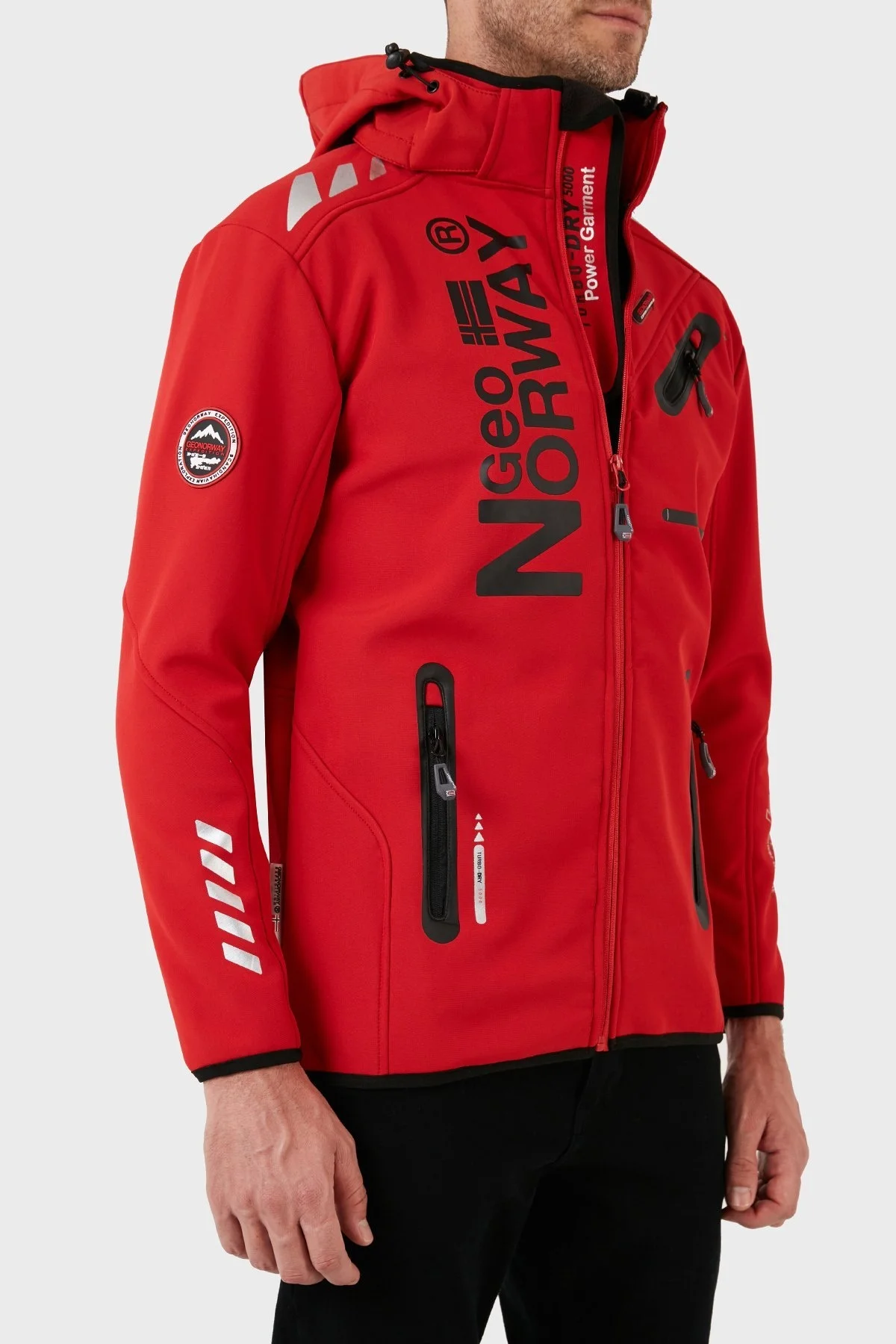 Norway Geographical Kapüşonlu Su Geçirmez 5000 mm Outdoor Erkek Mont ROYAUTE KIRMIZI - 7