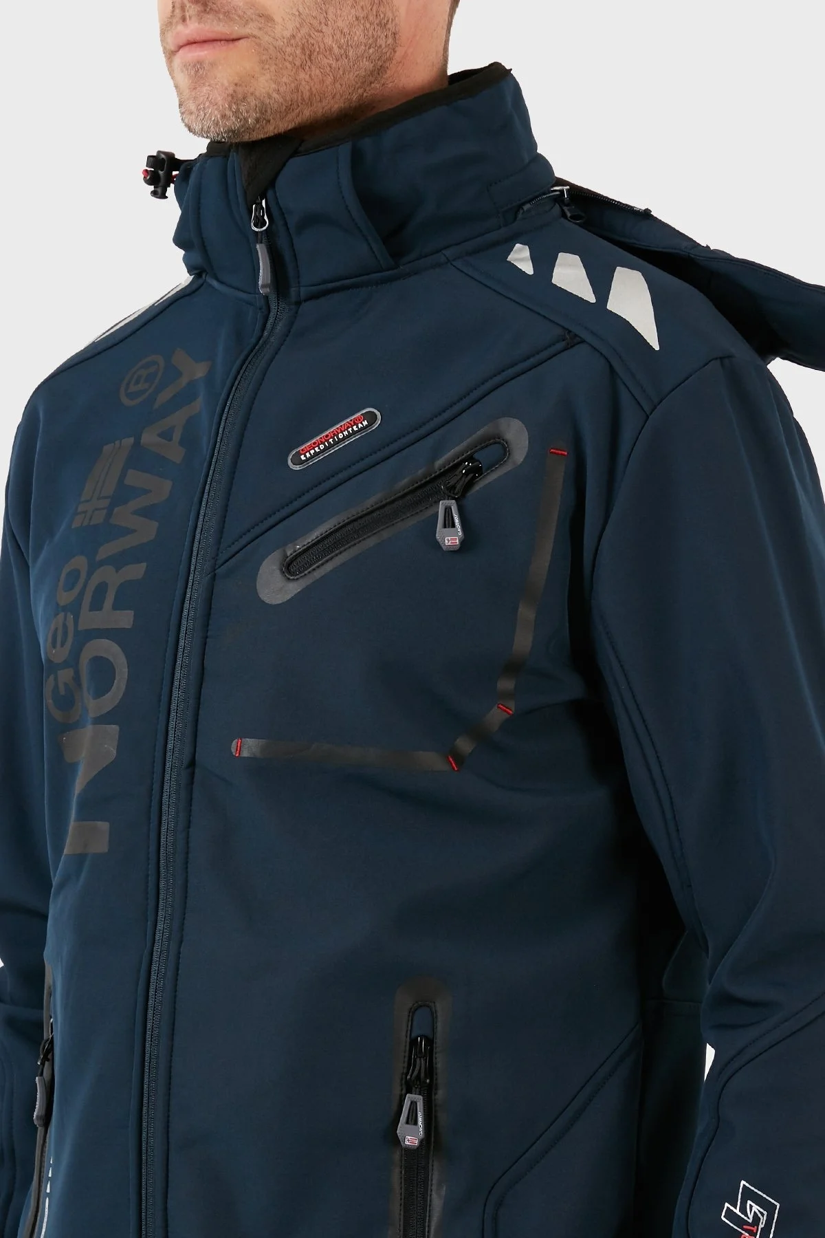 Norway Geographical Kapüşonlu Su Geçirmez 5000 mm Outdoor Erkek Mont ROYAUTE LACİVERT - 4