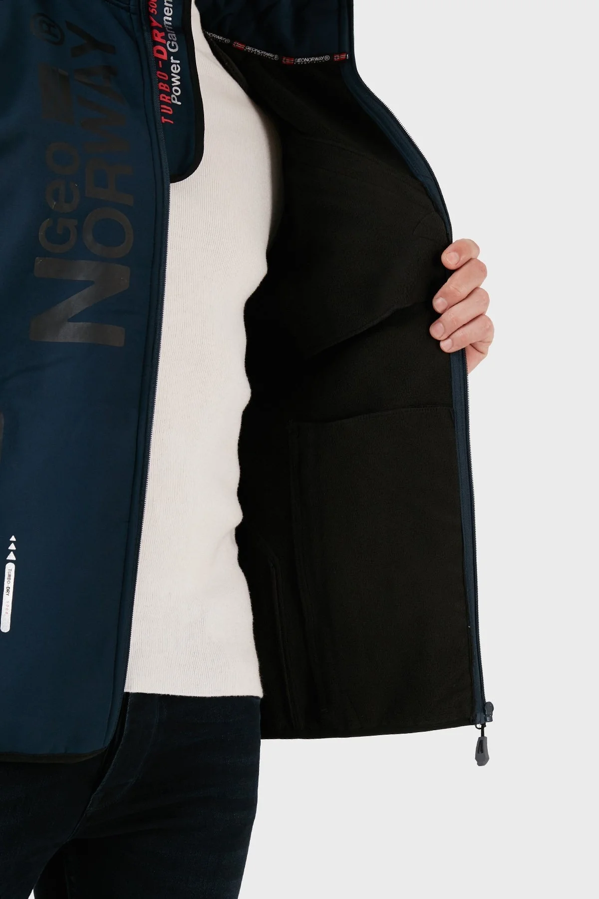 Norway Geographical Kapüşonlu Su Geçirmez 5000 mm Outdoor Erkek Mont ROYAUTE LACİVERT - 5