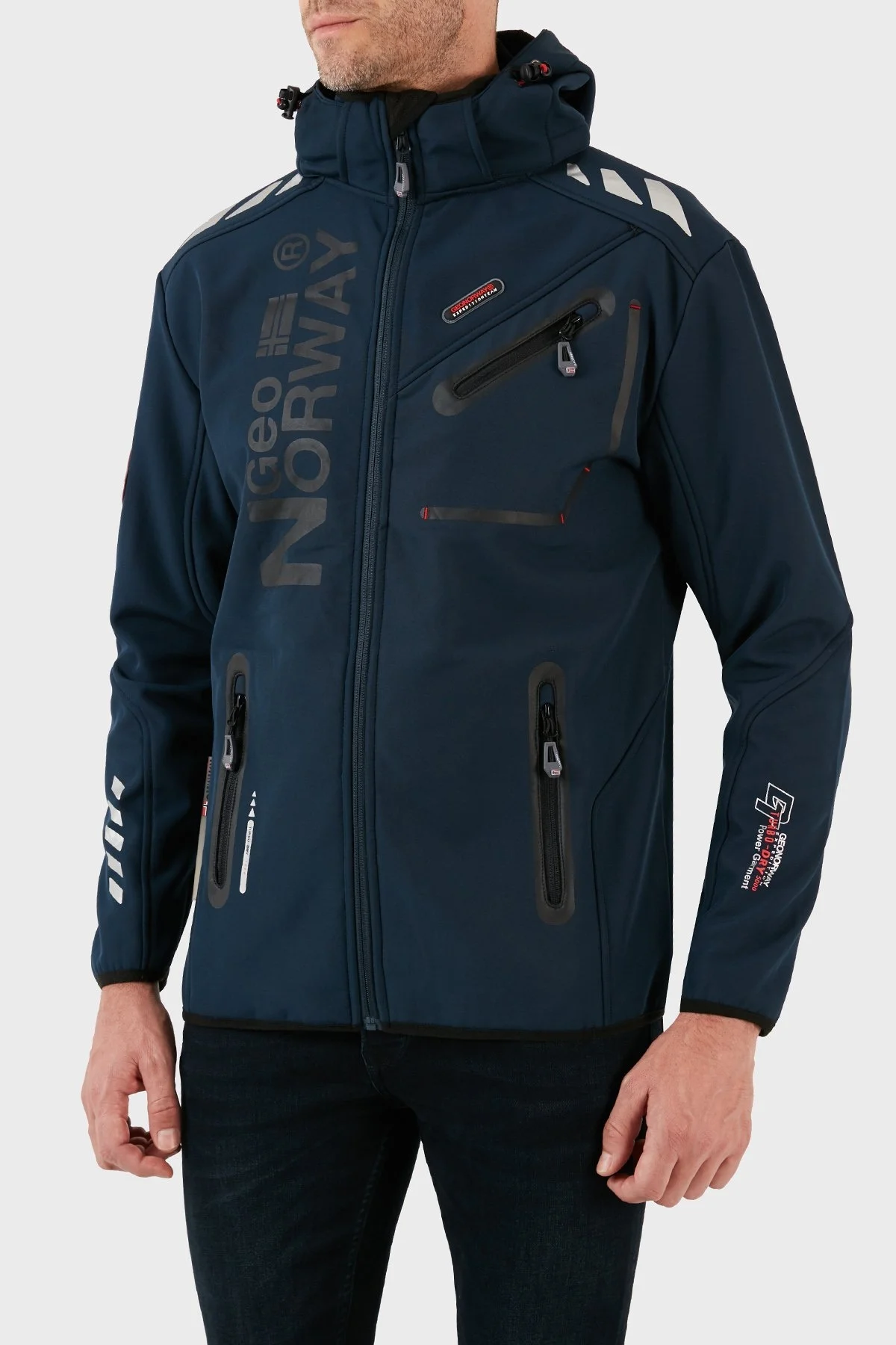 Norway Geographical Kapüşonlu Su Geçirmez 5000 mm Outdoor Erkek Mont ROYAUTE LACİVERT - 6
