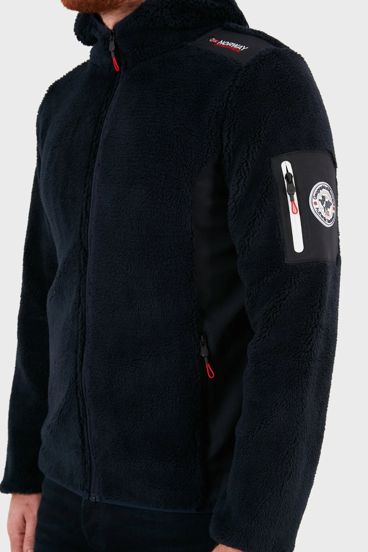 Norway Geographical Kapüşonlu Yumuşak Dokulu Rüzgar Geçirmez Outdoor Erkek Polar TUFOUR LACİVERT - 5