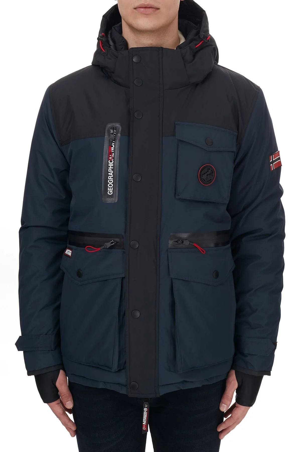 Norway Geographical Kapüşonlu Suya Dayanıklı Outdoor Erkek Parka ARAGON LACİVERT - 2