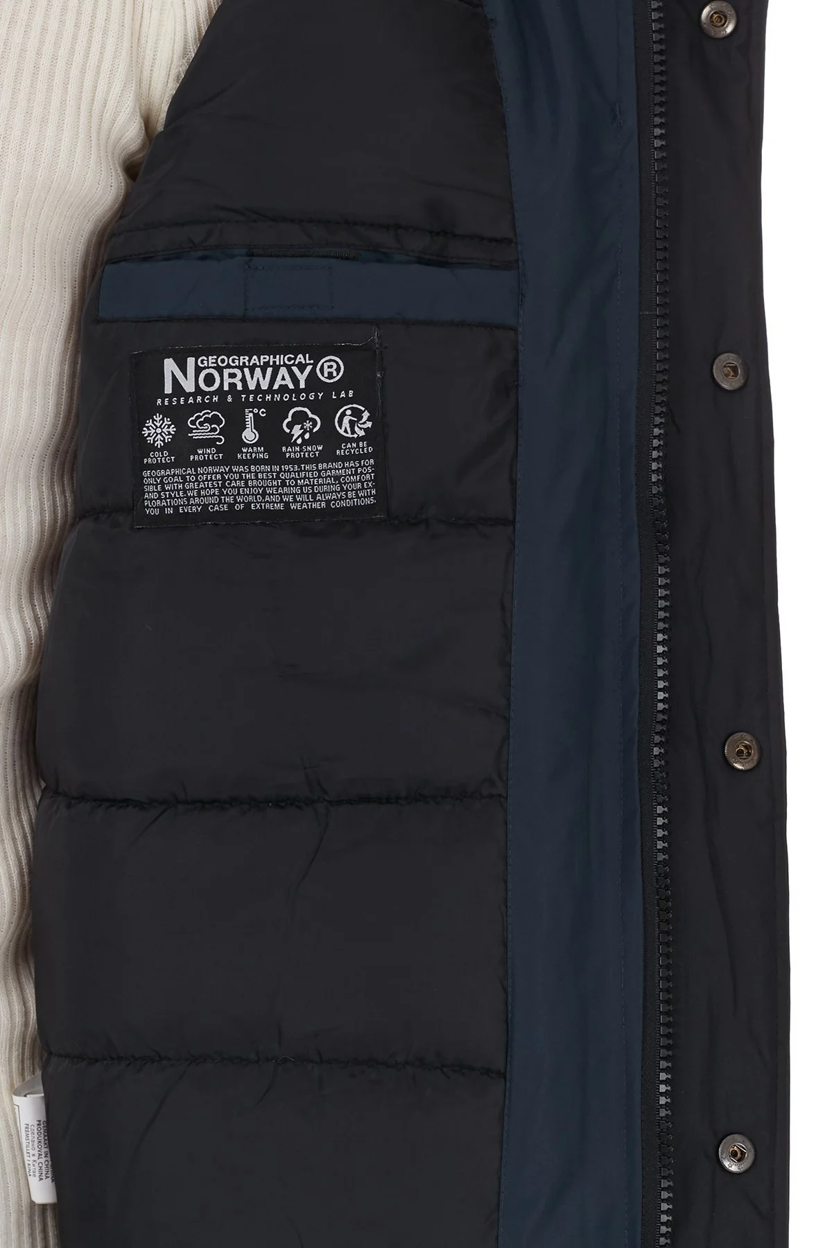 Norway Geographical Kapüşonlu Suya Dayanıklı Outdoor Erkek Parka ARAGON LACİVERT - 7