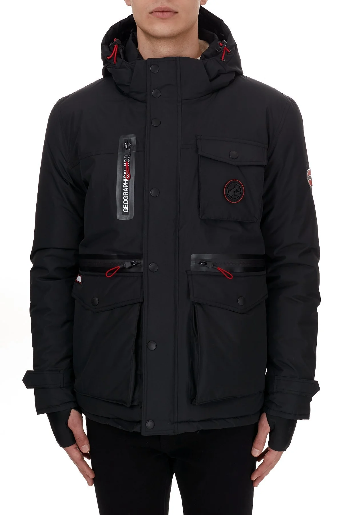 Norway Geographical Kapüşonlu Suya Dayanıklı Outdoor Erkek Parka ARAGON SİYAH - 2