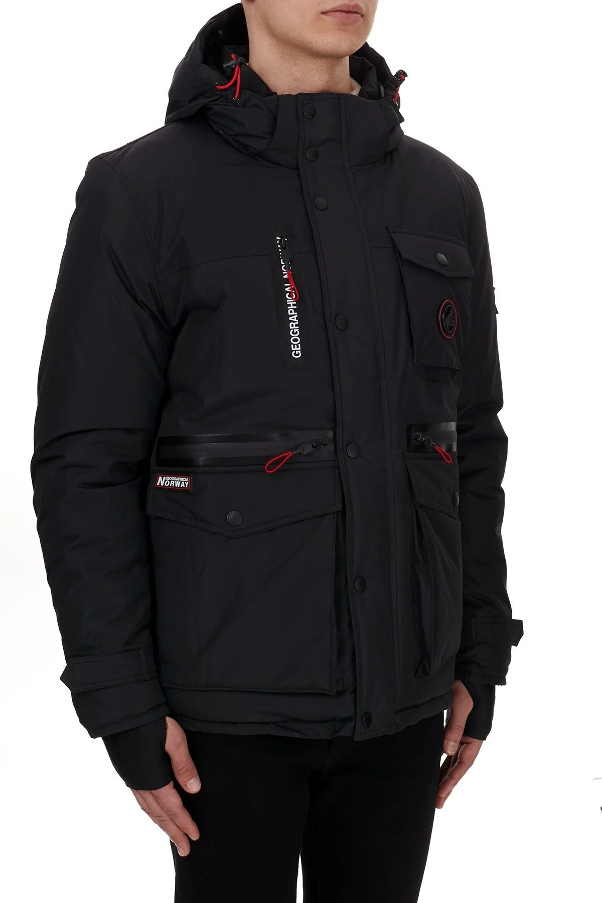 Norway Geographical Kapüşonlu Suya Dayanıklı Outdoor Erkek Parka ARAGON SİYAH - 3