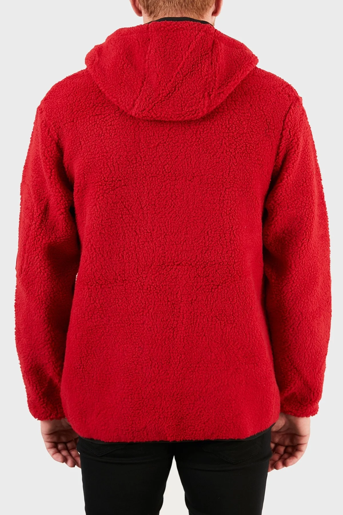 Norway Geographical Kapüşonlu Yumuşak Dokulu Soğuğa Dayanıklı Yarım Fermuar Outdoor Erkek Polar TERIFIQUE KIRMIZI - 2