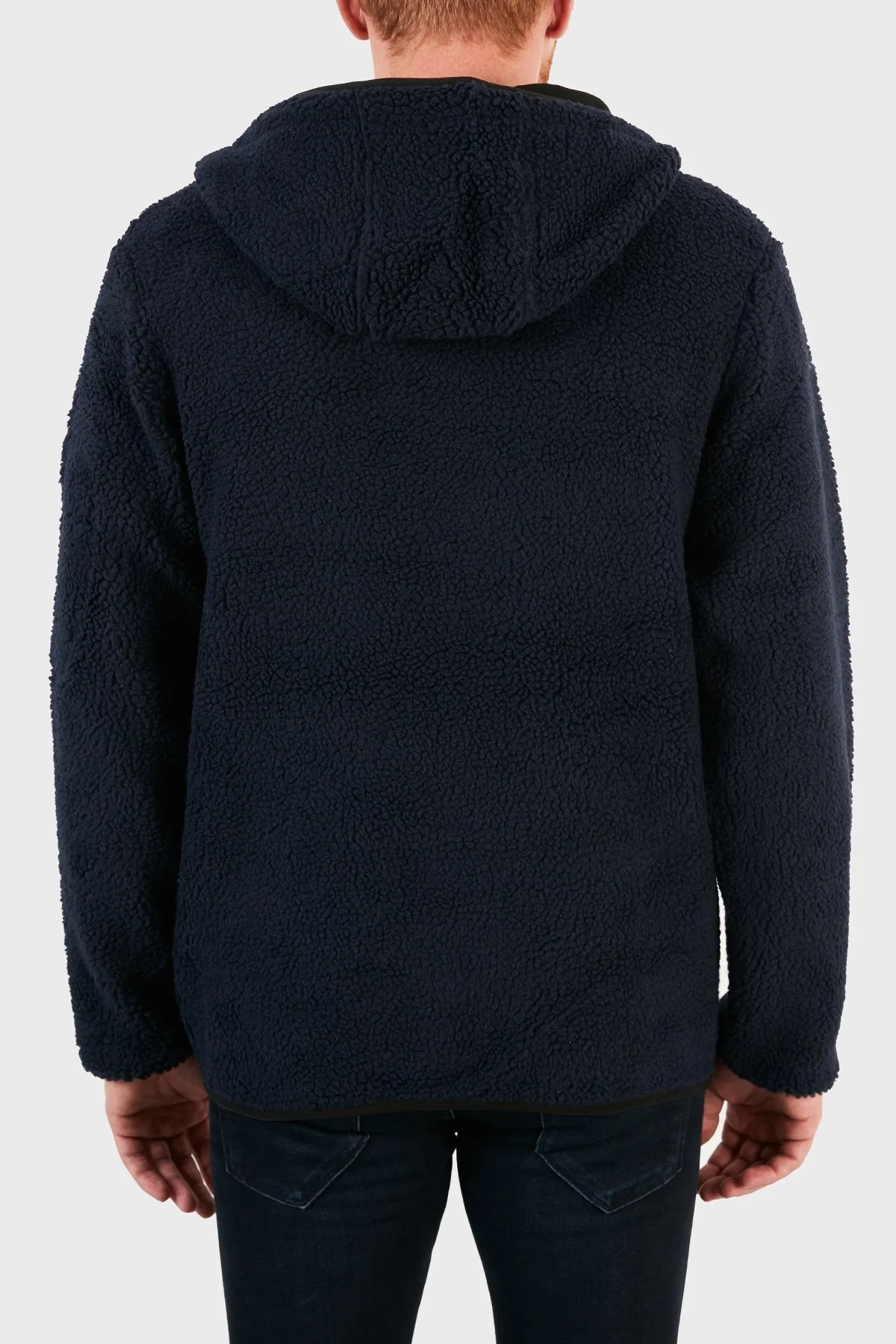 Norway Geographical Kapüşonlu Yumuşak Dokulu Soğuğa Dayanıklı Yarım Fermuar Outdoor Erkek Polar TERIFIQUE LACİVERT - 2