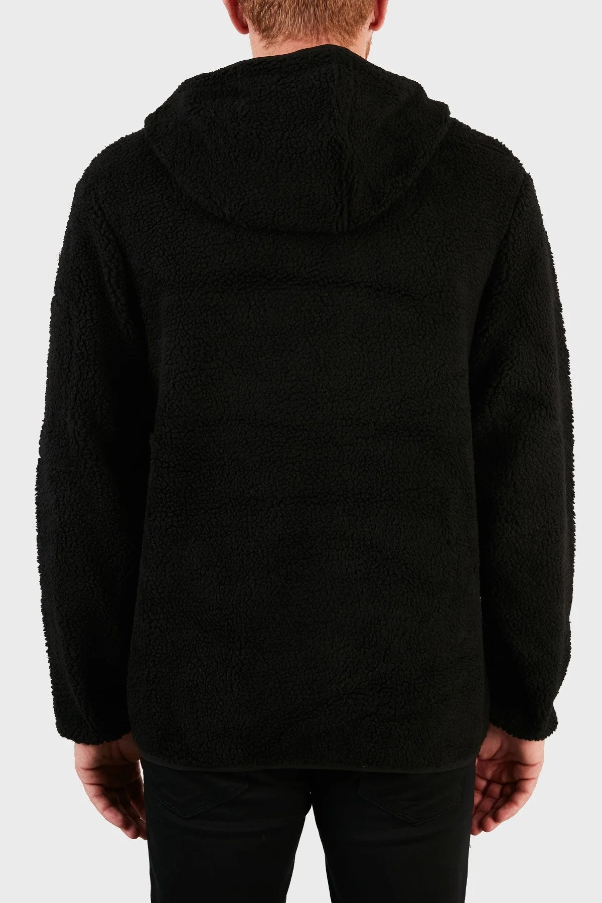 Norway Geographical Kapüşonlu Yumuşak Dokulu Soğuğa Dayanıklı Yarım Fermuar Outdoor Erkek Polar TERIFIQUE SİYAH - 2