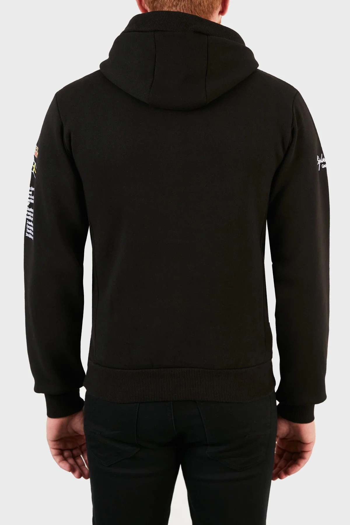 Norway Geographical Kapüşonlu Yarım Fermuarlı Outdoor Erkek Sweat GYMCLASSA100 Siyah - 3