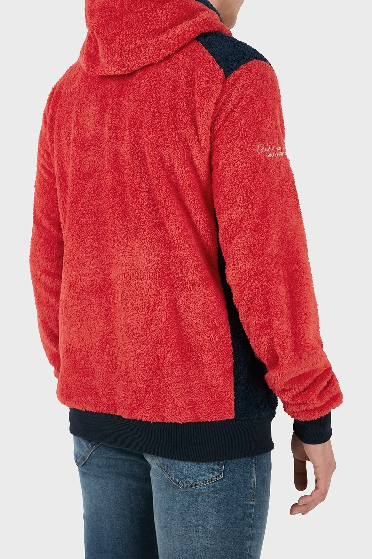 Norway Geographical Kapüşonlu Yarım Fermuarlı Outdoor Polar Erkek Sweat GYMCLASSSHERCO KIRMIZI - 11