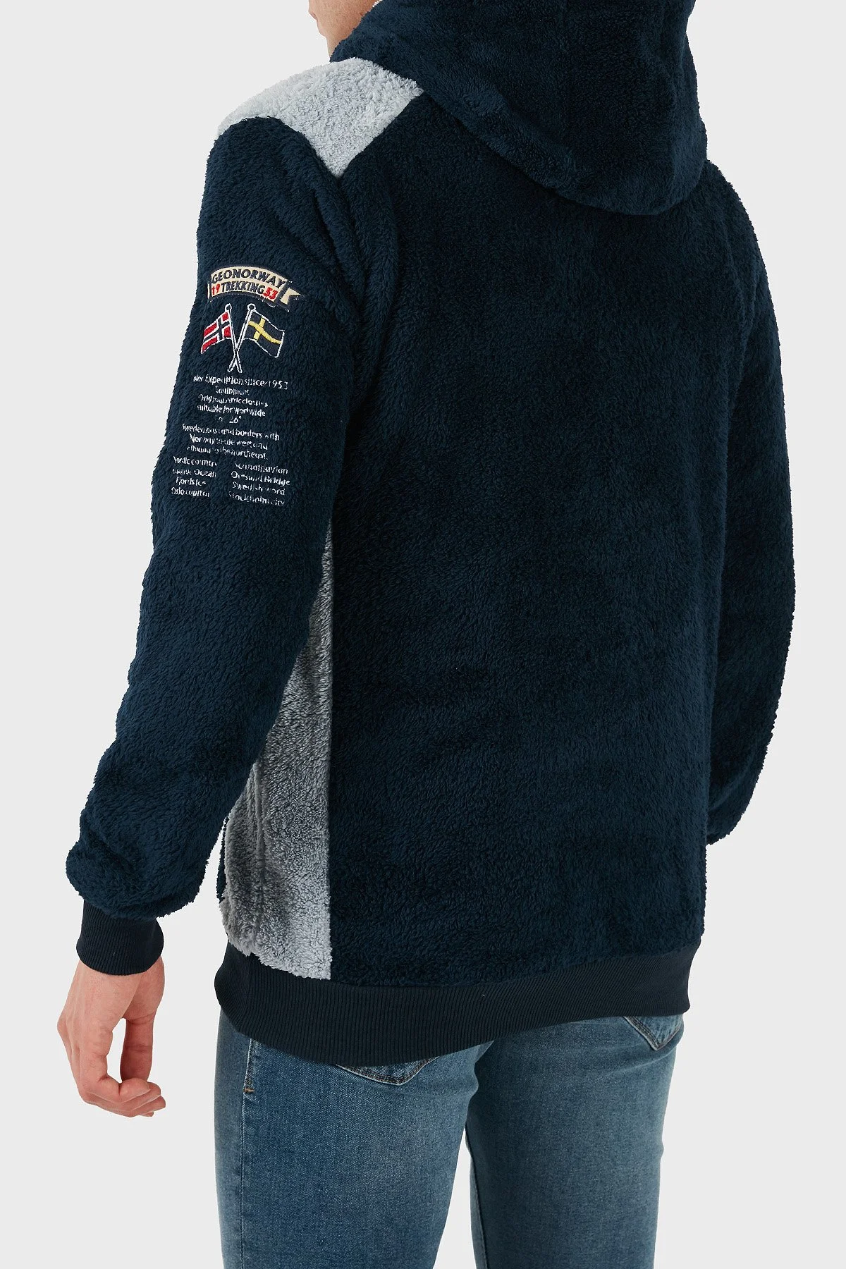 Norway Geographical Kapüşonlu Yarım Fermuarlı Outdoor Polar Erkek Sweat GYMCLASSSHERCO LACİVERT - 13