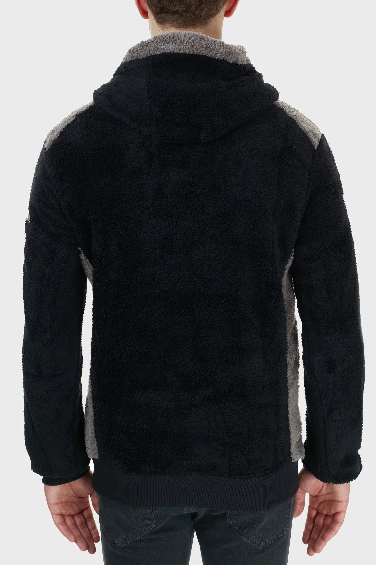 Norway Geographical Kapüşonlu Yarım Fermuarlı Outdoor Polar Erkek Sweat GYMCLASSSHERCO SİYAH - 12