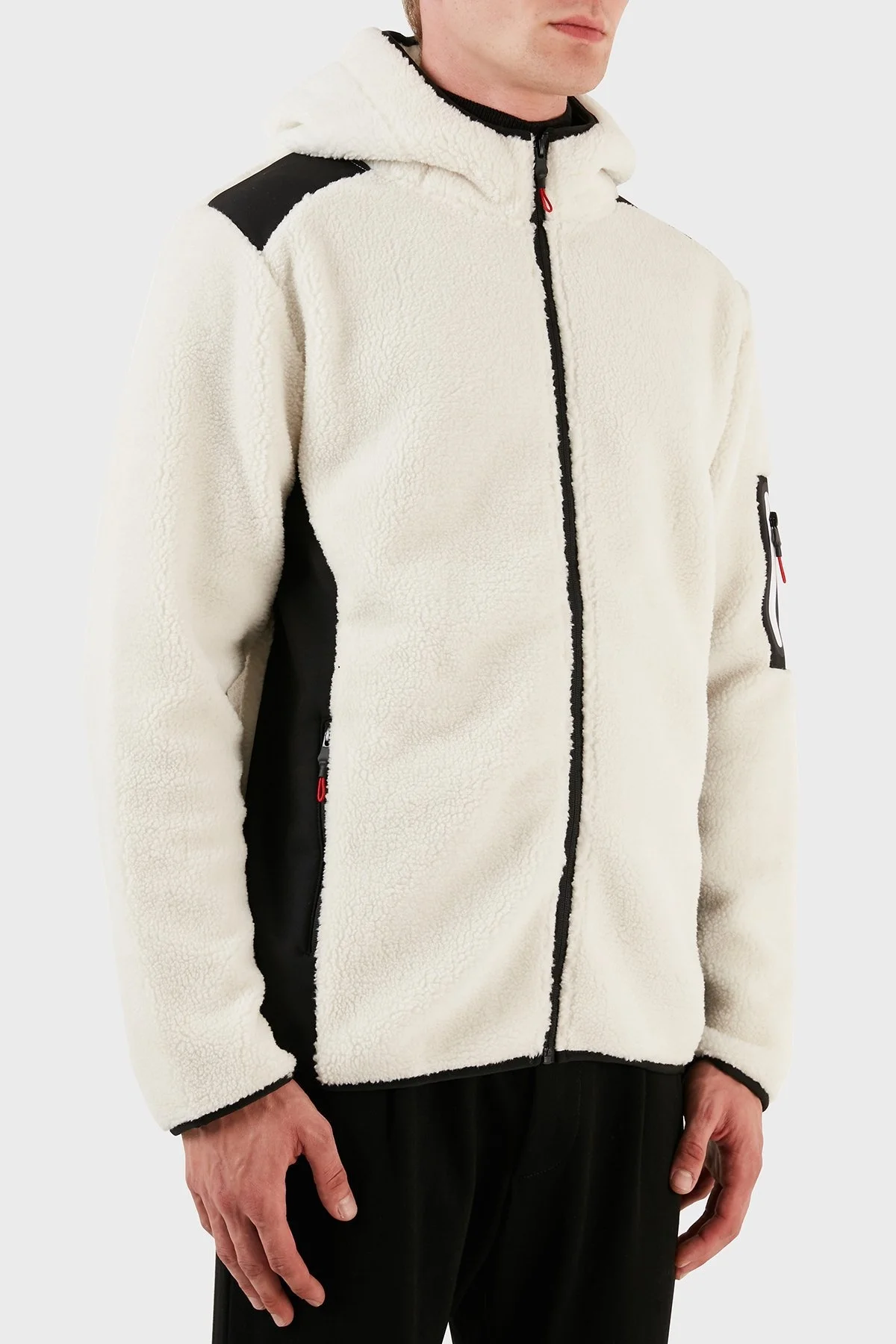 Norway Geographical Kapüşonlu Yumuşak Dokulu Rüzgar Geçirmez Outdoor Erkek Polar TUFOUR BEYAZ - 5