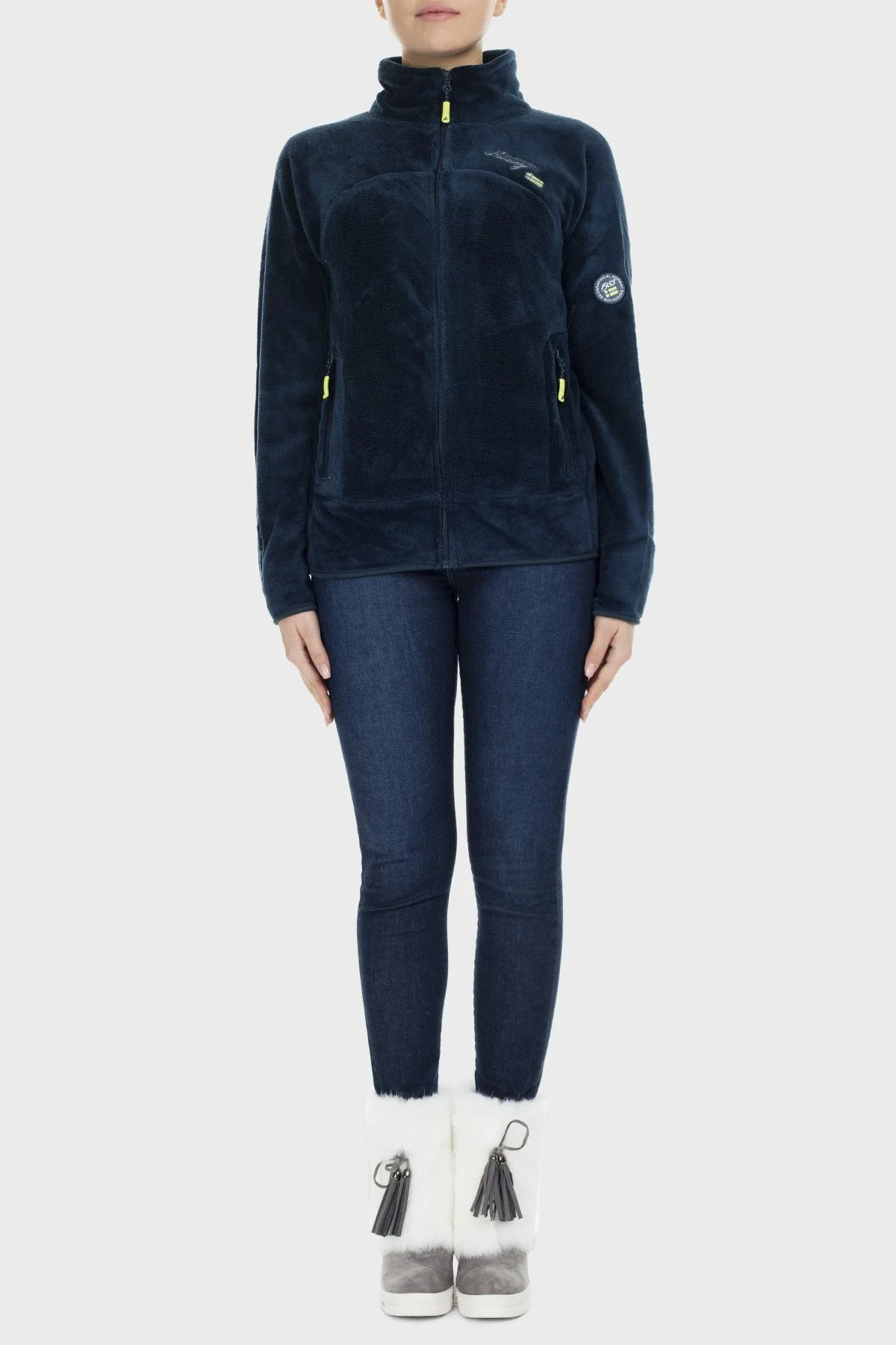 Norway Geographical Yumuşak Dokulu Soğuğa Dayanıklı Outdoor Bayan Polar UPALINEB LACİVERT - 5