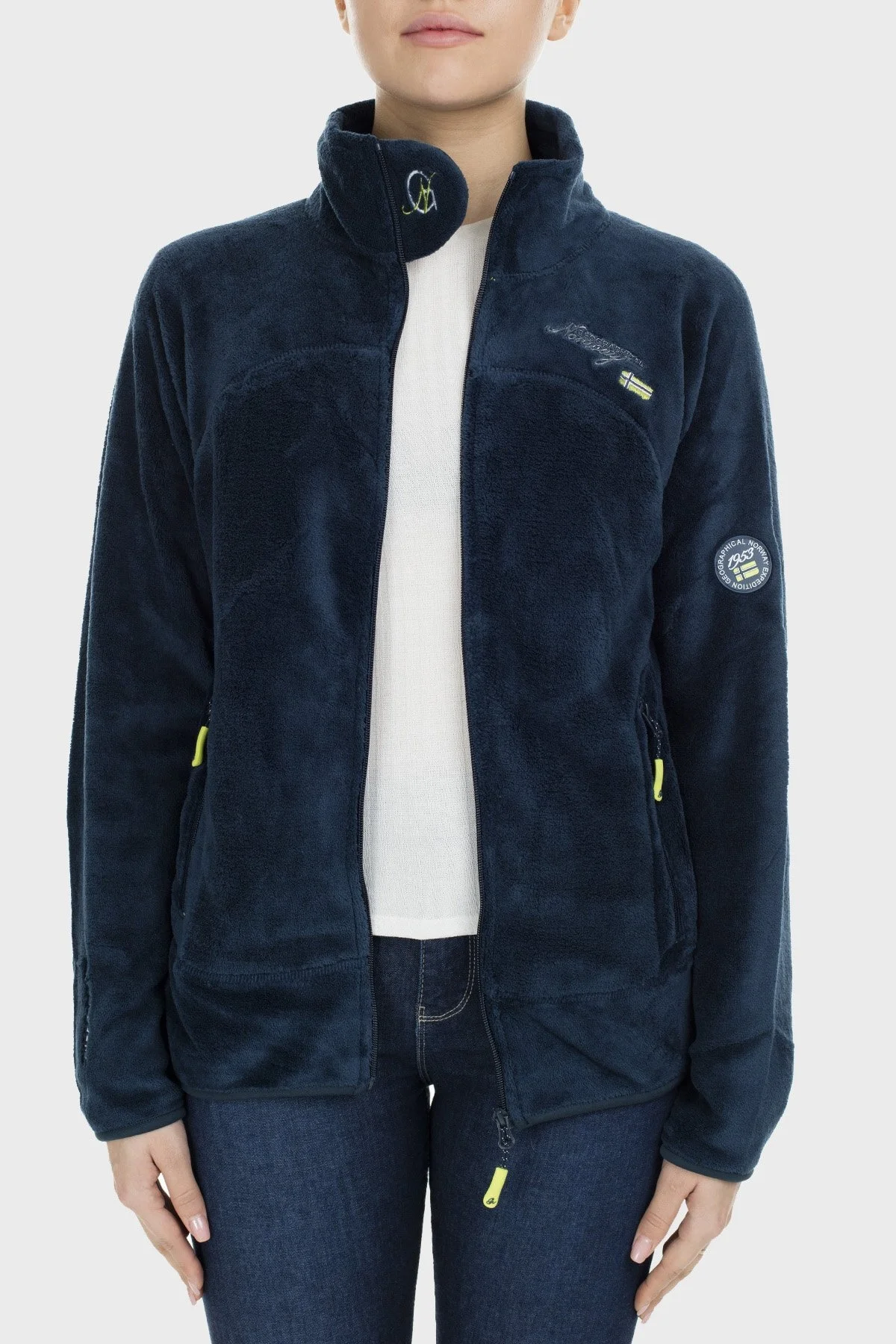 Norway Geographical Yumuşak Dokulu Soğuğa Dayanıklı Outdoor Bayan Polar UPALINEB LACİVERT - 11