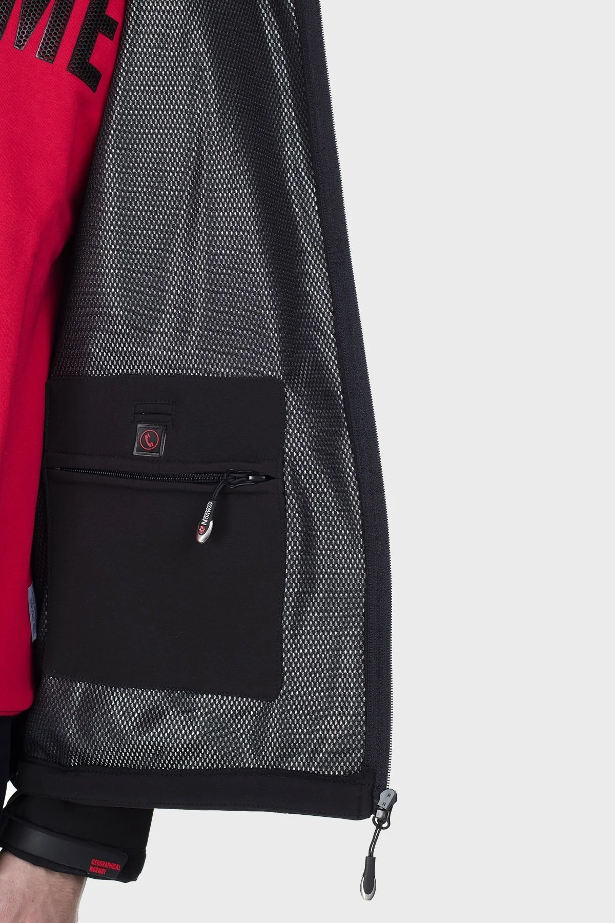 Norway Geographical Su Geçirmez 4000 mm Kapüşonlu Outdoor Erkek Mont TECHNO SİYAH - 6