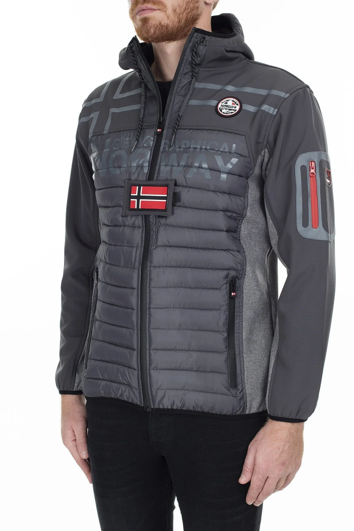 Norway Geographical Outdoor Erkek Mont TIAKO KOYU GRİ - 4