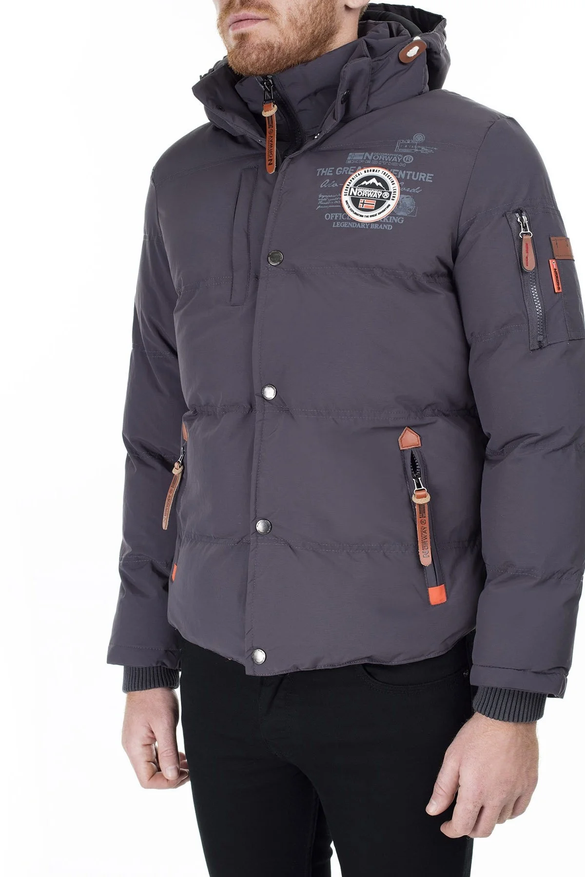 Norway Geographical Outdoor Erkek Mont VERVEINE KOYU GRİ - 4