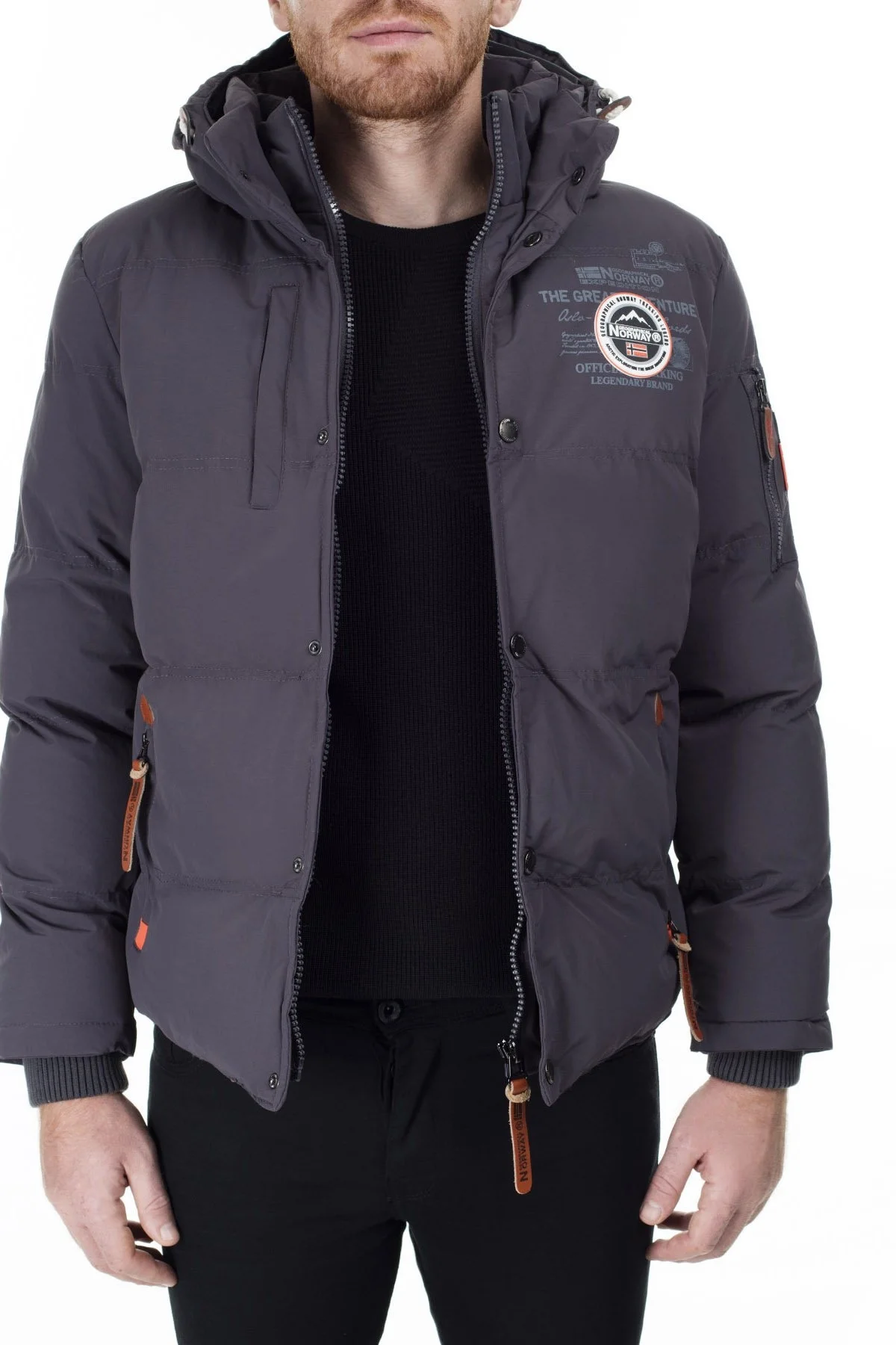 Norway Geographical Outdoor Erkek Mont VERVEINE KOYU GRİ - 5