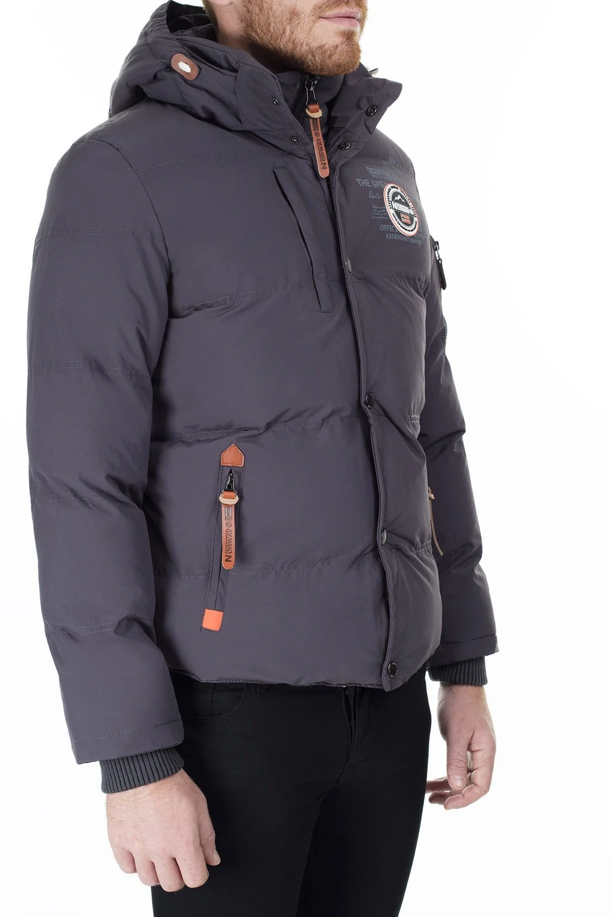 Norway Geographical Outdoor Erkek Mont VERVEINE KOYU GRİ - 6