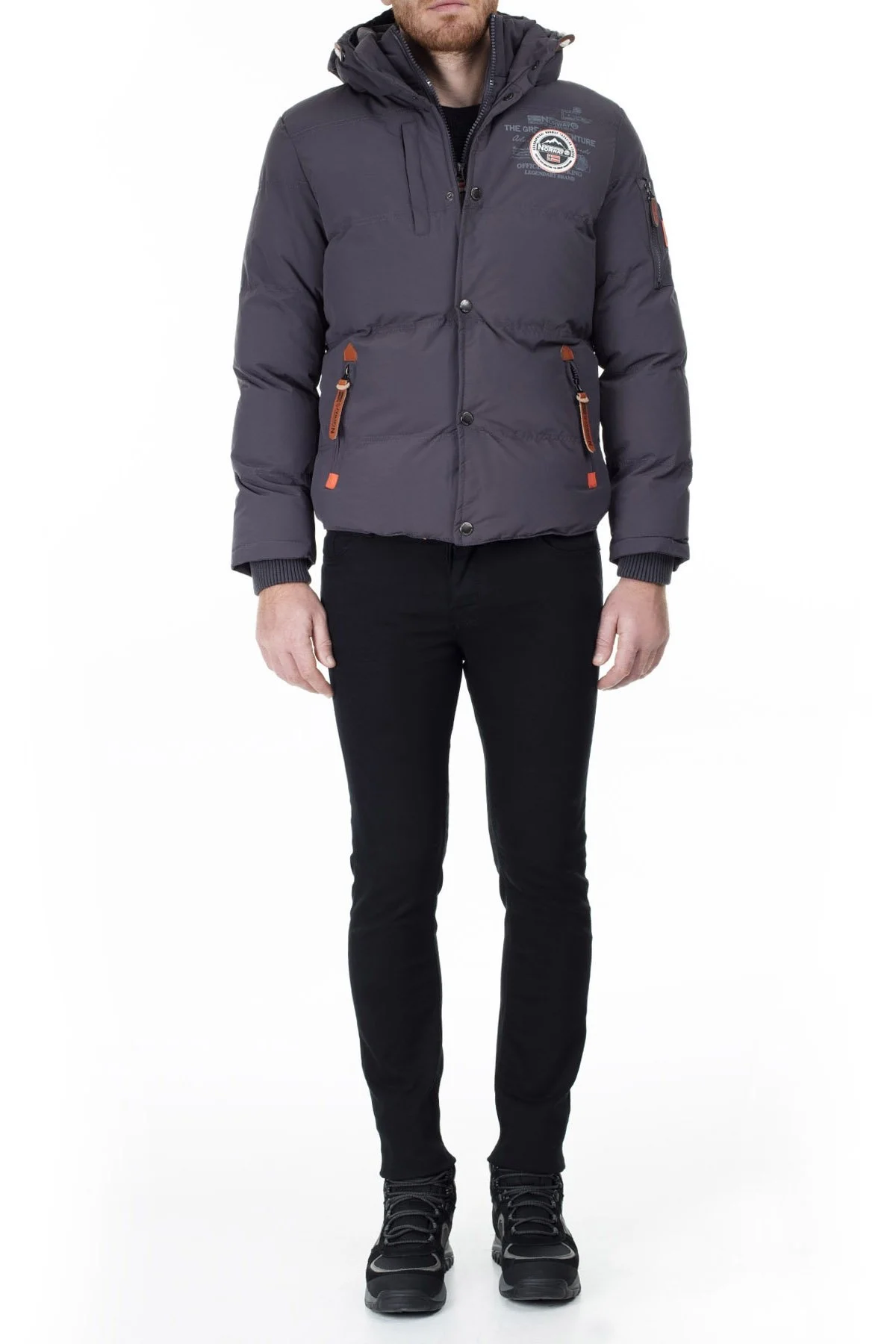 Norway Geographical Outdoor Erkek Mont VERVEINE KOYU GRİ - 7