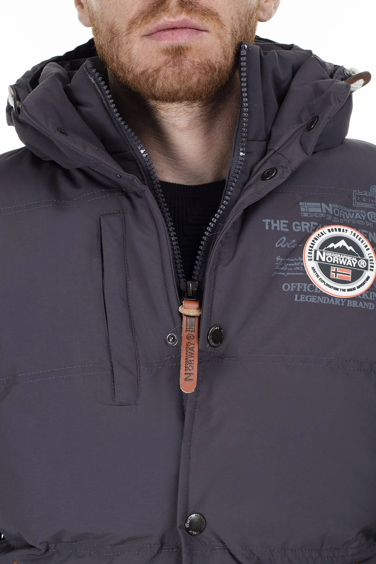 Norway Geographical Outdoor Erkek Mont VERVEINE KOYU GRİ - 8