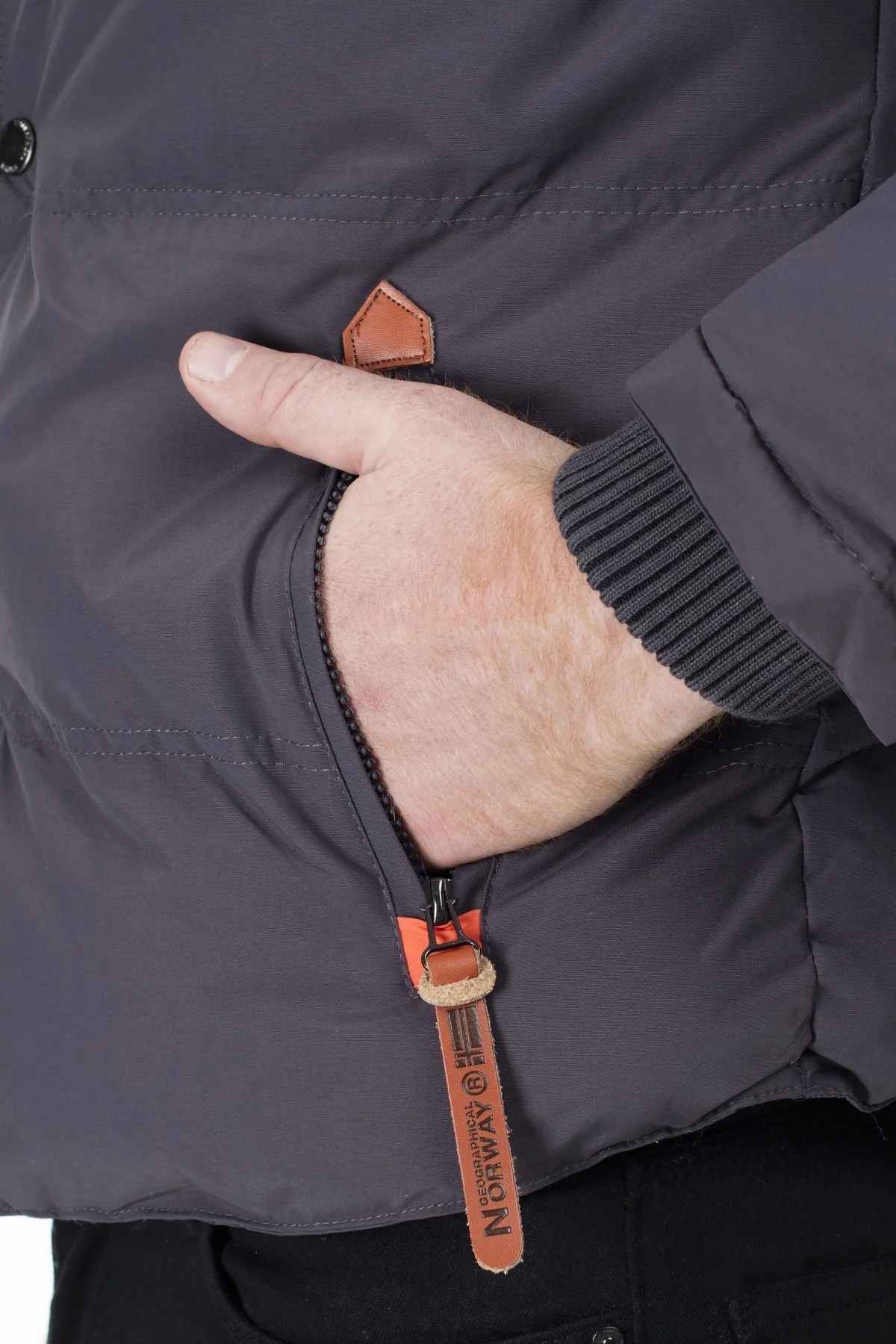 Norway Geographical Outdoor Erkek Mont VERVEINE KOYU GRİ - 9