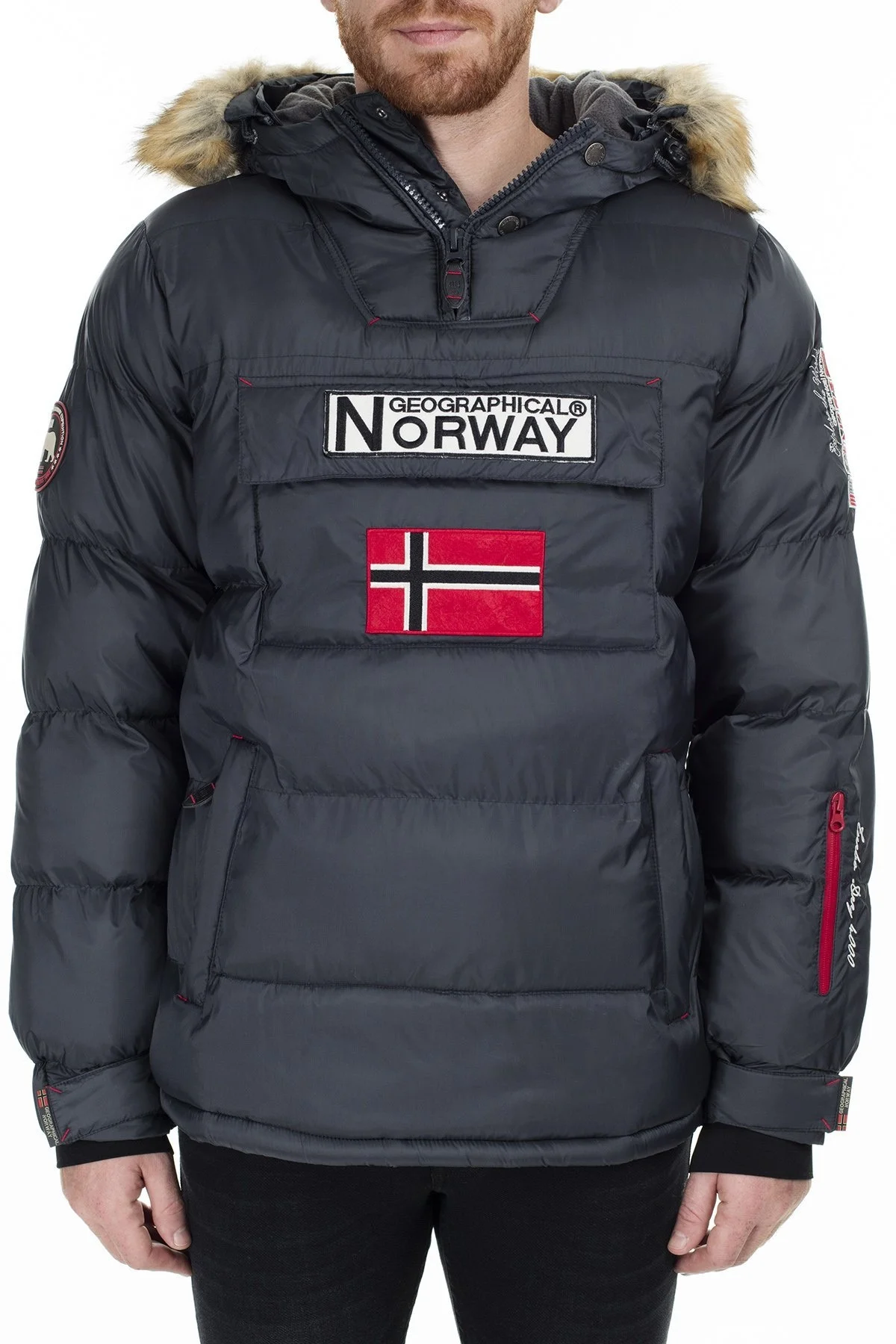 Norway Geographical Outdoor Erkek Parka BILBOQUET KOYU GRİ - 2