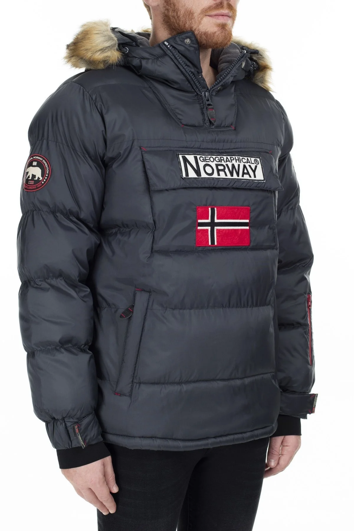 Norway Geographical Outdoor Erkek Parka BILBOQUET KOYU GRİ - 5
