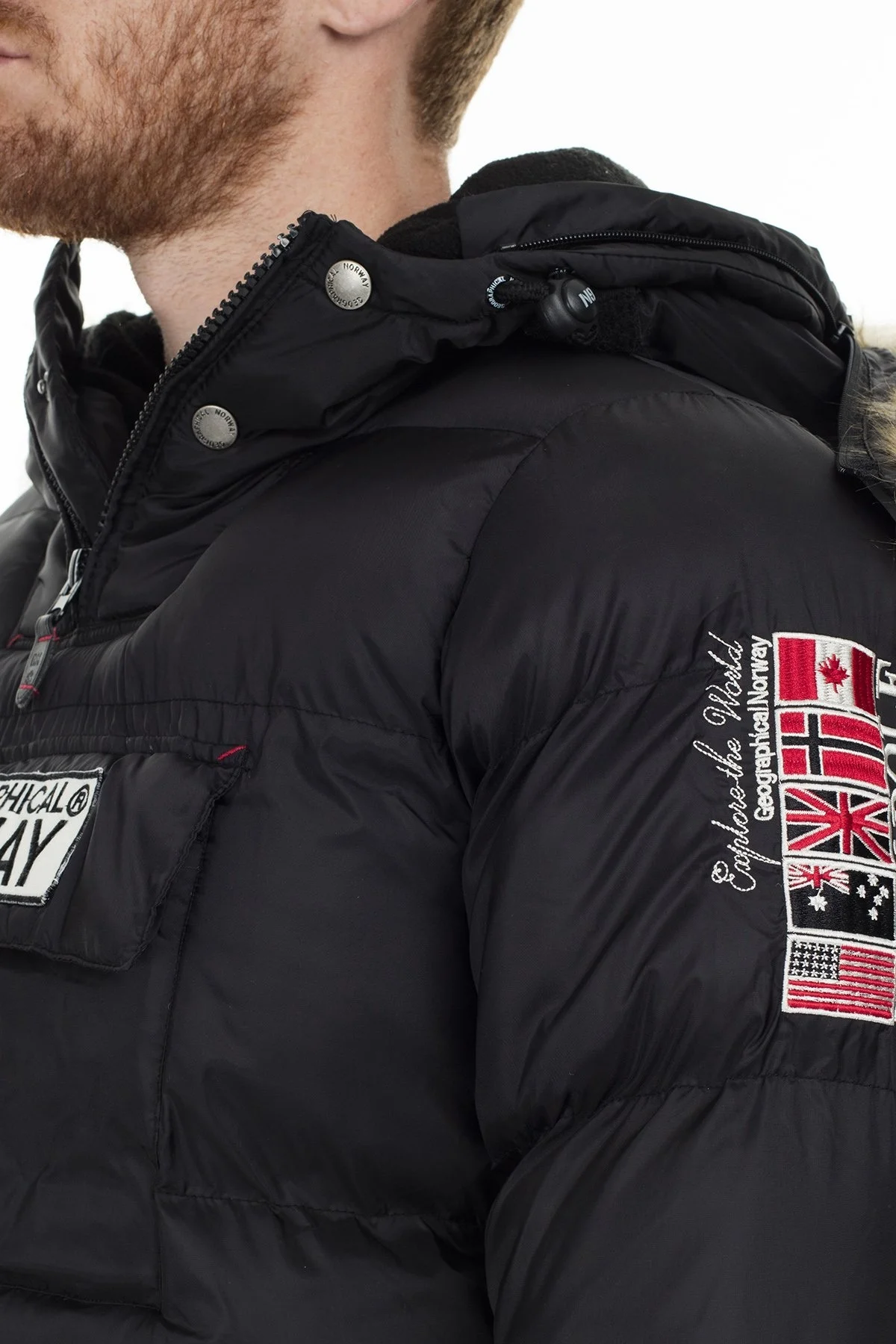 Norway Geographical Outdoor Erkek Parka BILBOQUET SİYAH - 7