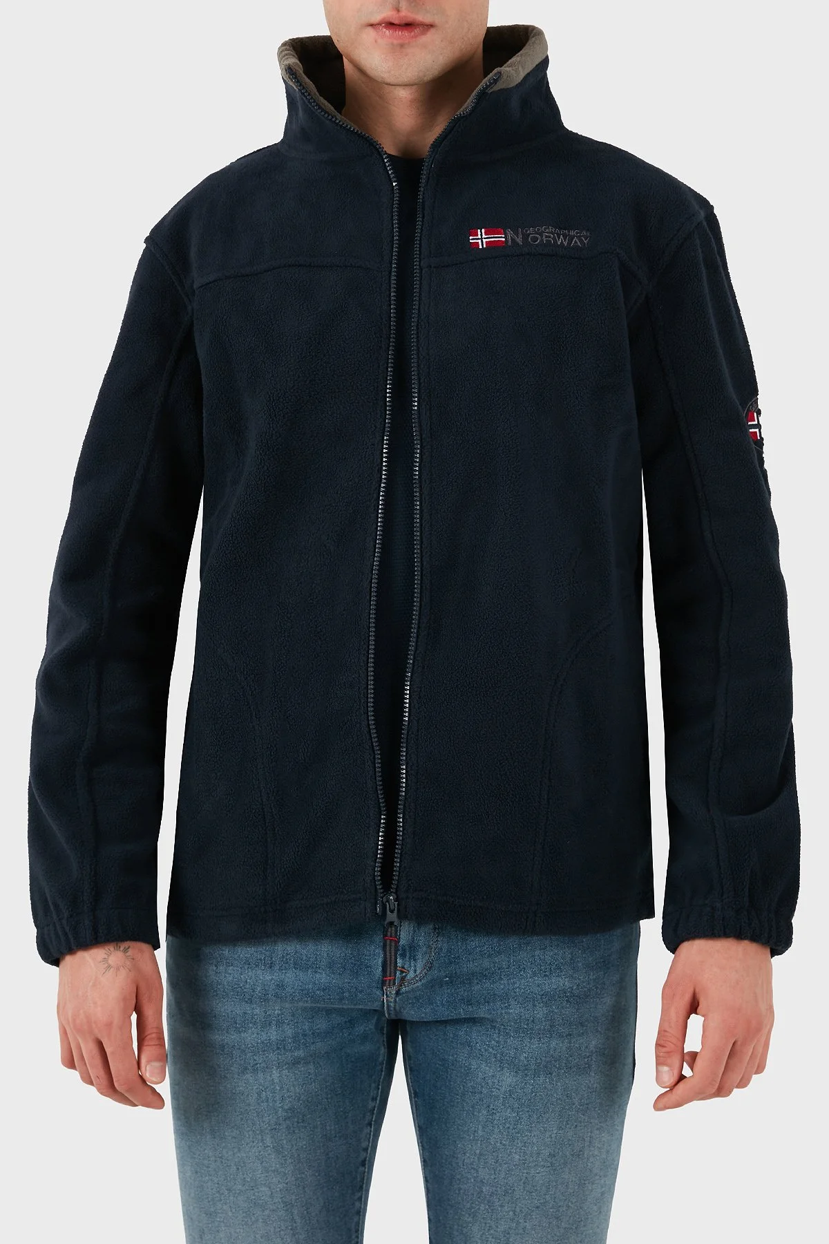 Norway Geographical Yumuşak Dokulu Soğuğa Dayanıklı Outdoor Erkek Polar TAMAZONIE LACİVERT - 8