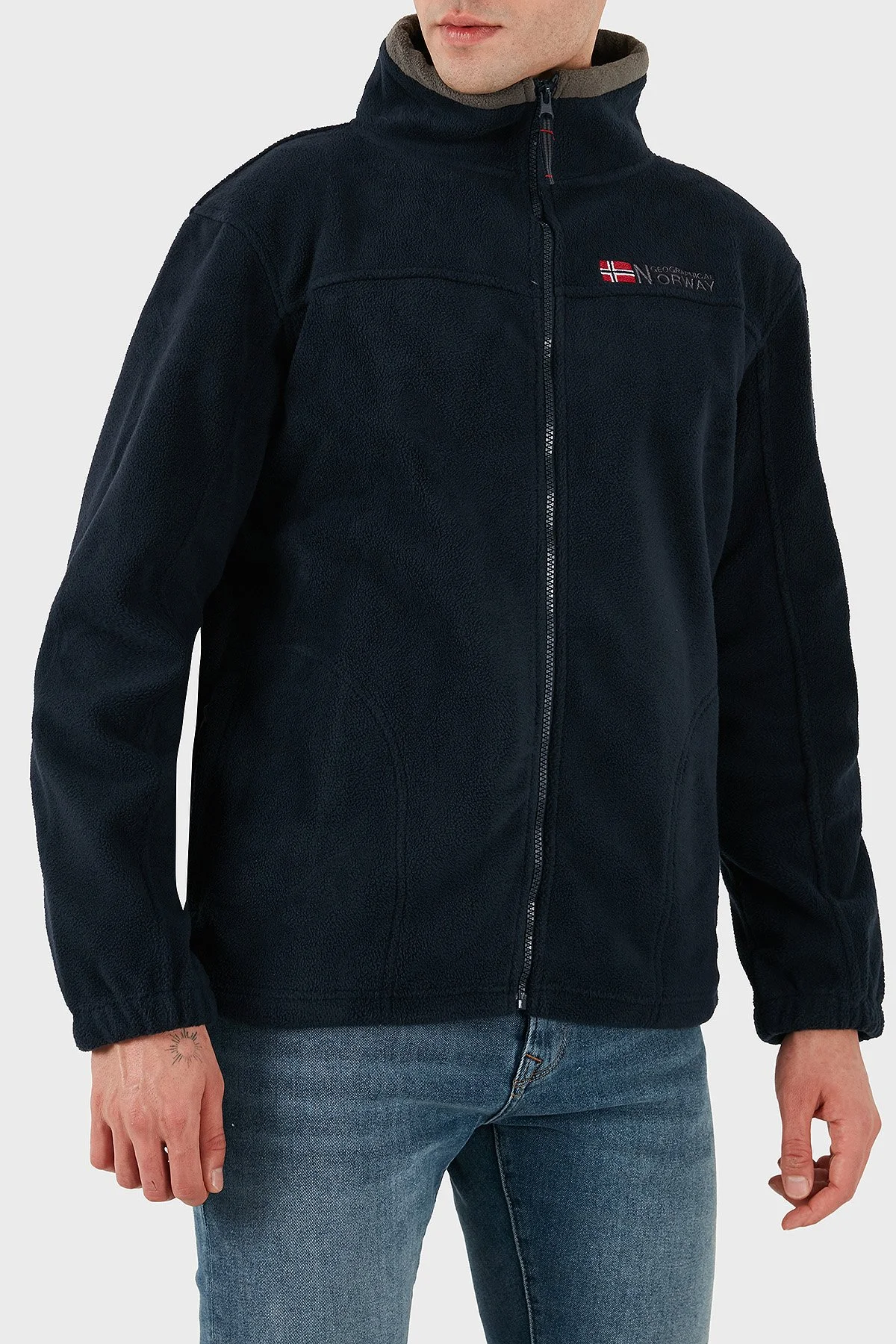 Norway Geographical Yumuşak Dokulu Soğuğa Dayanıklı Outdoor Erkek Polar TAMAZONIE LACİVERT - 11