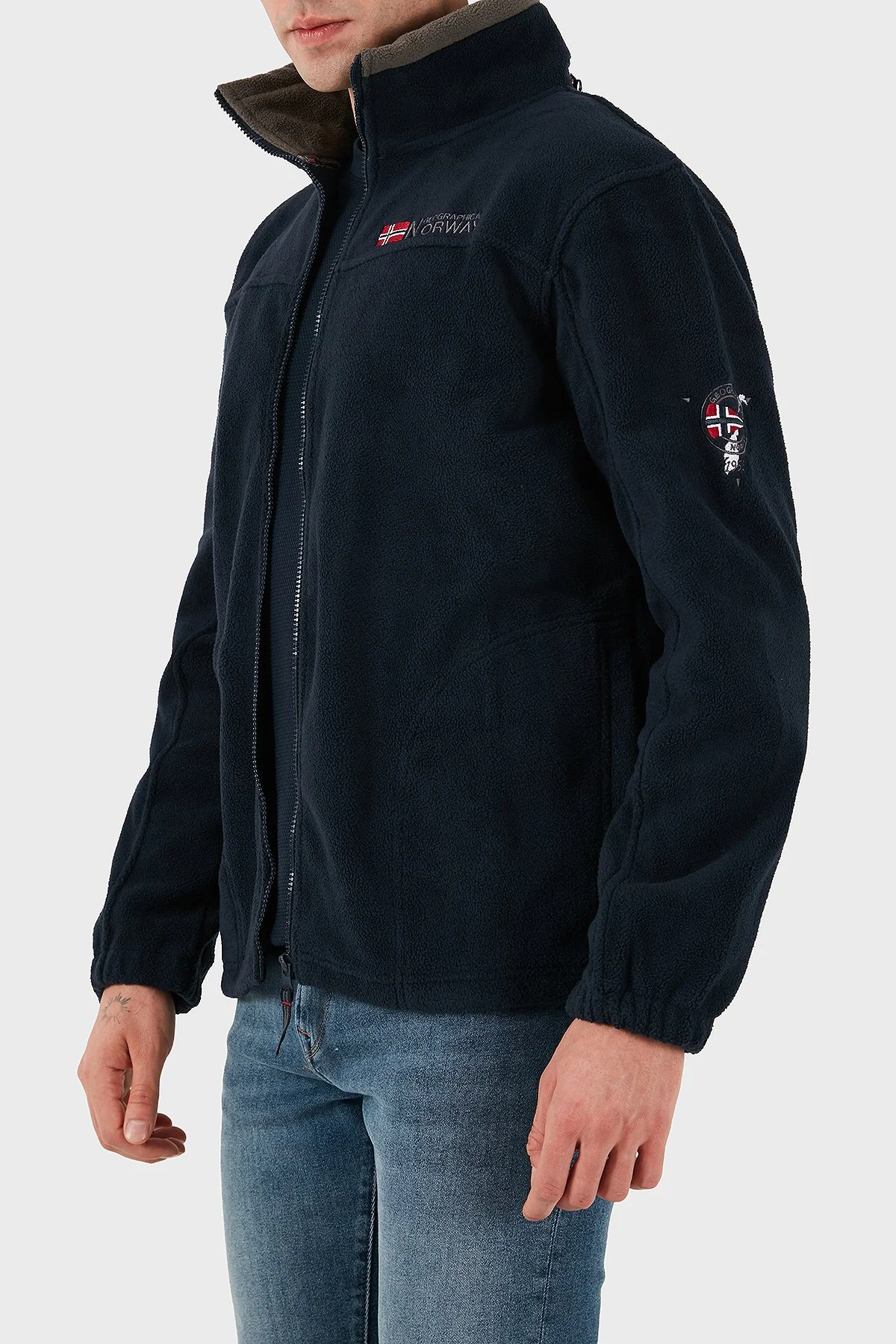 Norway Geographical Yumuşak Dokulu Soğuğa Dayanıklı Outdoor Erkek Polar TAMAZONIE LACİVERT - 12