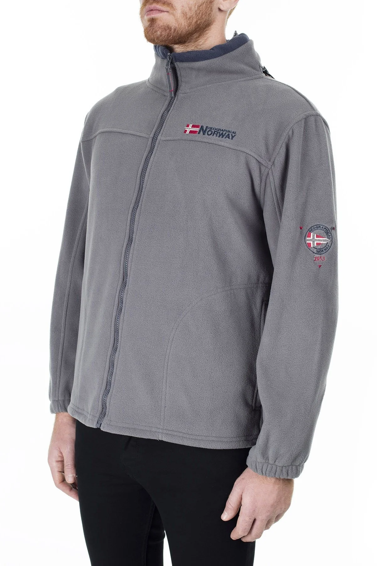 Norway Geographical Yumuşak Dokulu Soğuğa Dayanıklı Outdoor Erkek Polar TAMAZONIE KOYU GRİ-LACİVERT - 4