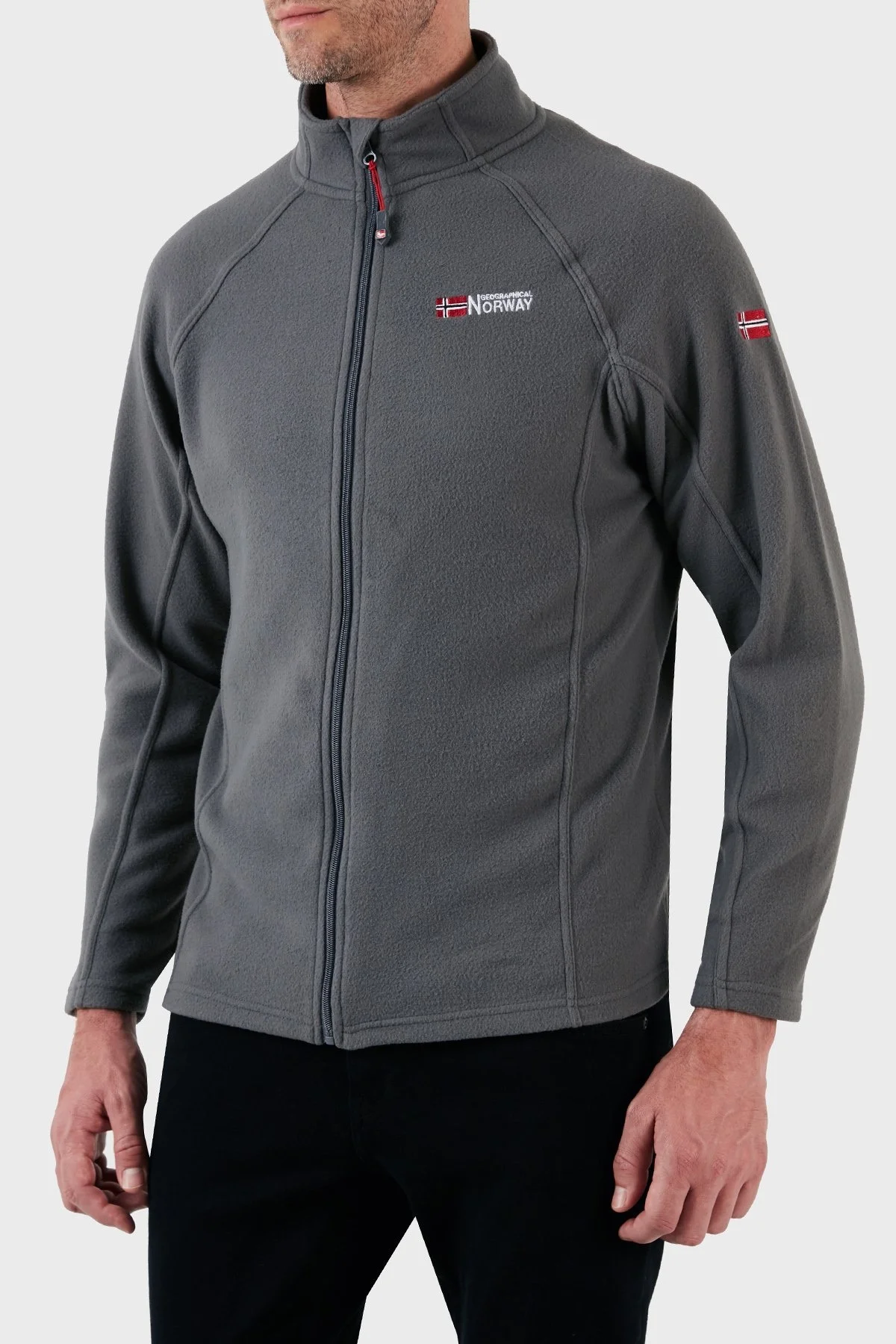 Norway Geographical Yumuşak Dokulu Soğuğa Dayanıklı Outdoor Erkek Polar TUG KOYU GRİ - 7