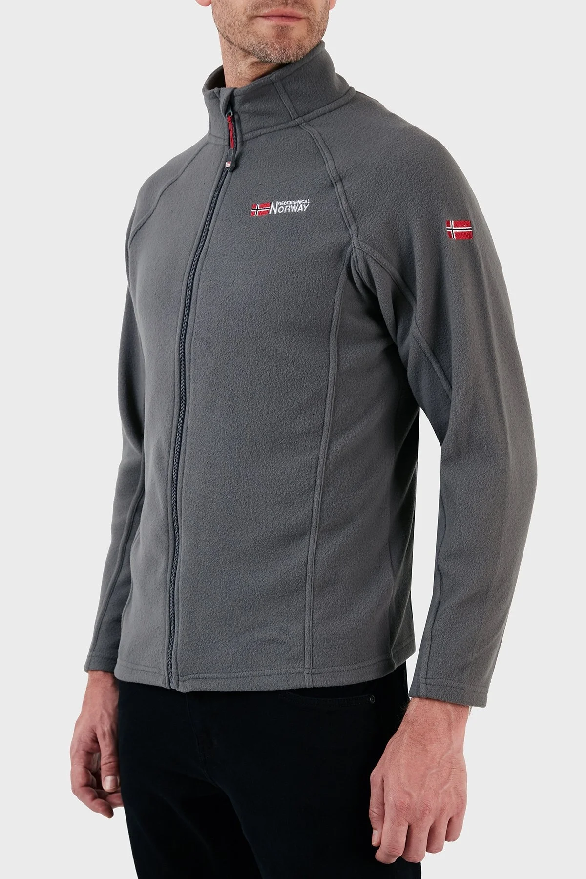 Norway Geographical Yumuşak Dokulu Soğuğa Dayanıklı Outdoor Erkek Polar TUG KOYU GRİ - 10