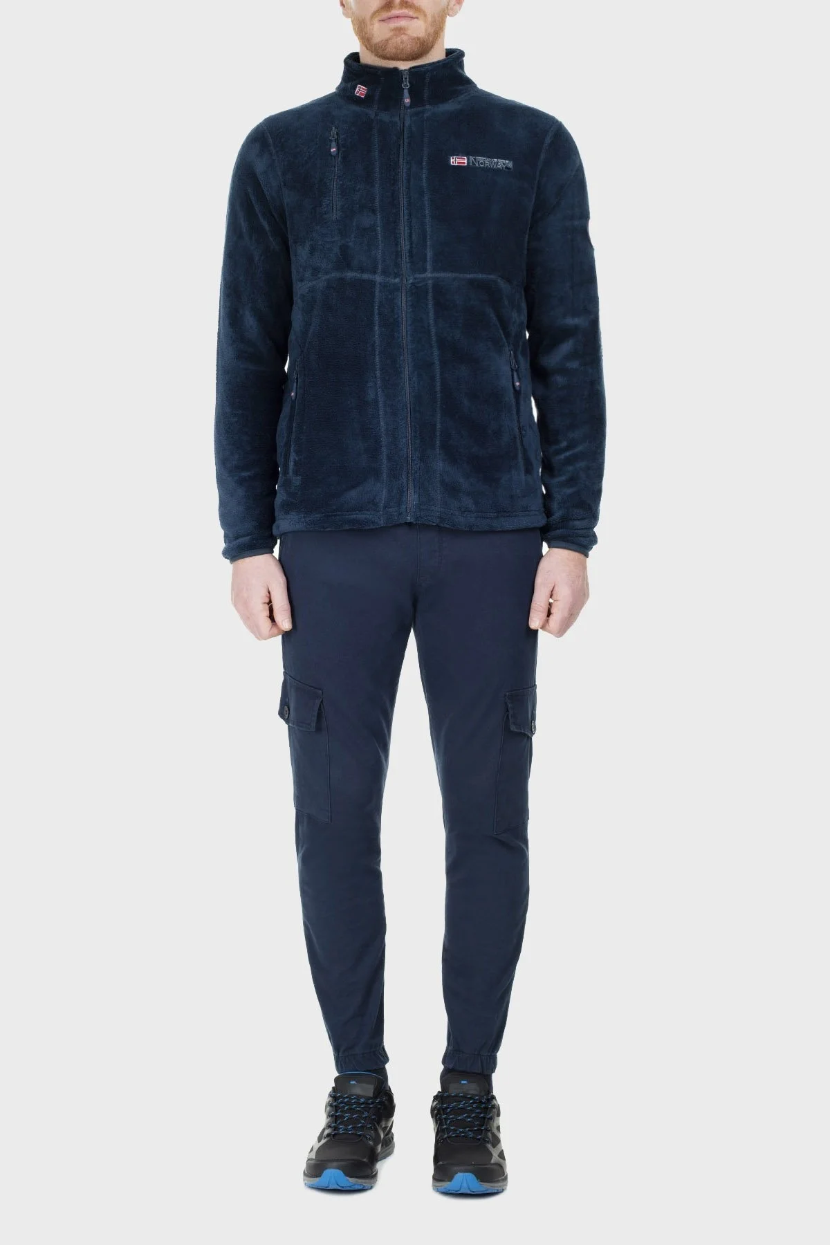 Norway Geographical Yumuşak Dokulu Soğuğa Dayanıklı Fermuarlı Outdoor Erkek Polar UPLOAD LACİVERT - 12