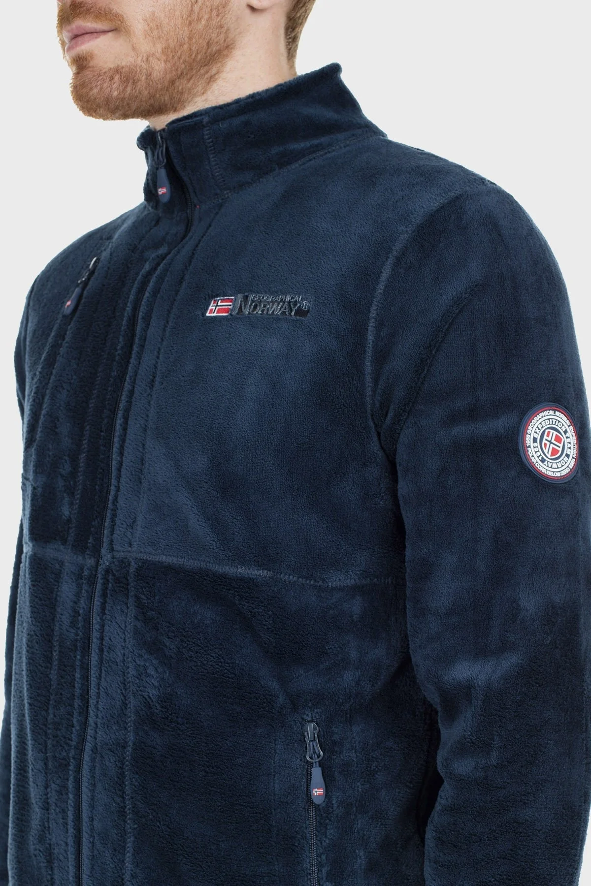 Norway Geographical Yumuşak Dokulu Soğuğa Dayanıklı Fermuarlı Outdoor Erkek Polar UPLOAD LACİVERT - 13