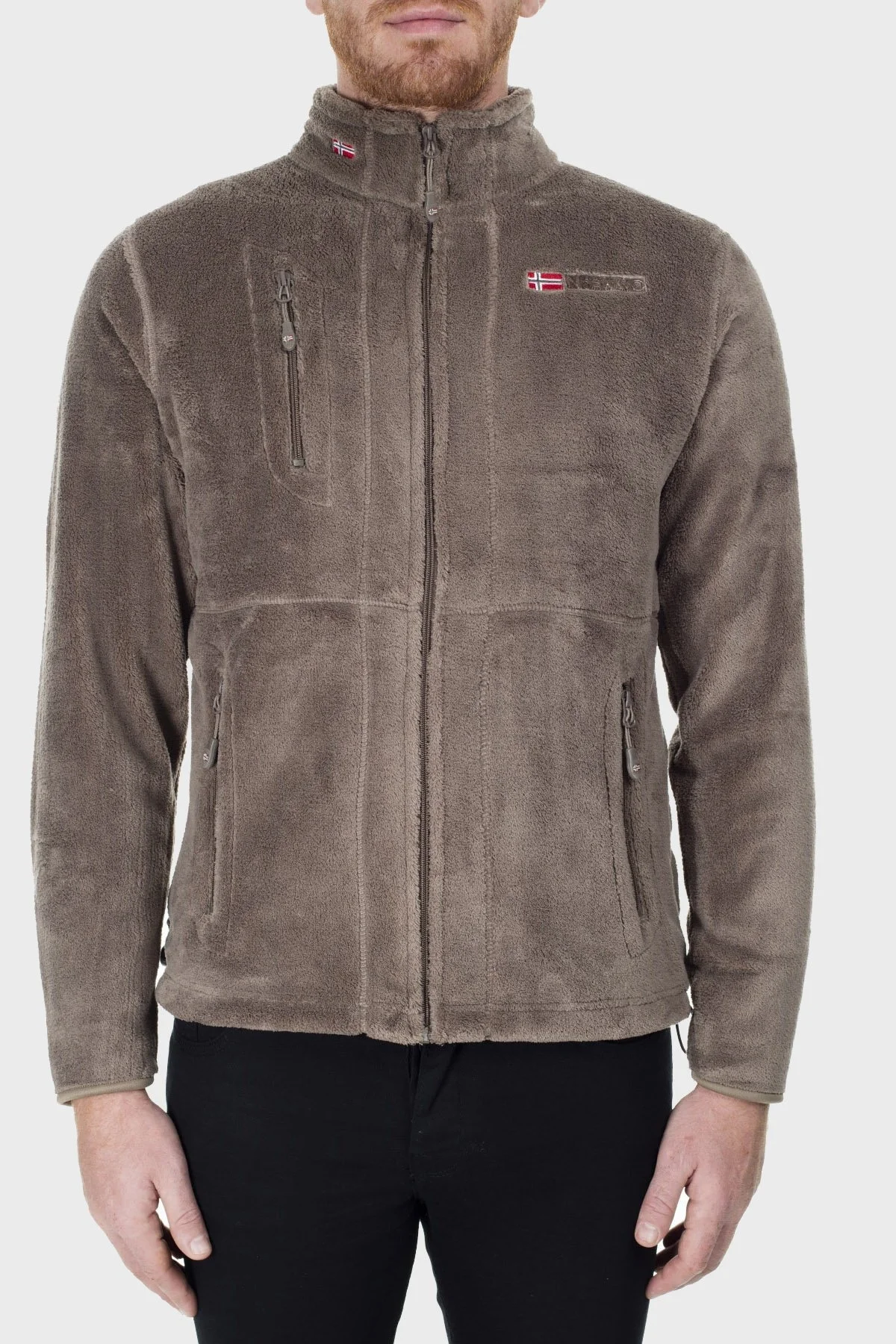 Norway Geographical Yumuşak Dokulu Soğuğa Dayanıklı Fermuarlı Outdoor Erkek Polar UPLOAD VİZON - 10