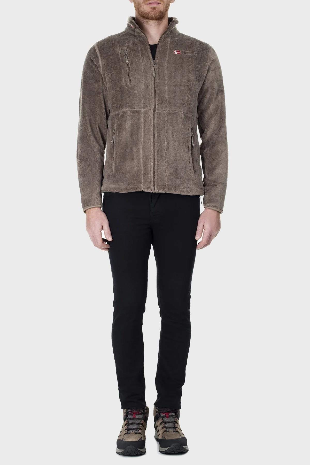 Norway Geographical Yumuşak Dokulu Soğuğa Dayanıklı Fermuarlı Outdoor Erkek Polar UPLOAD VİZON - 12