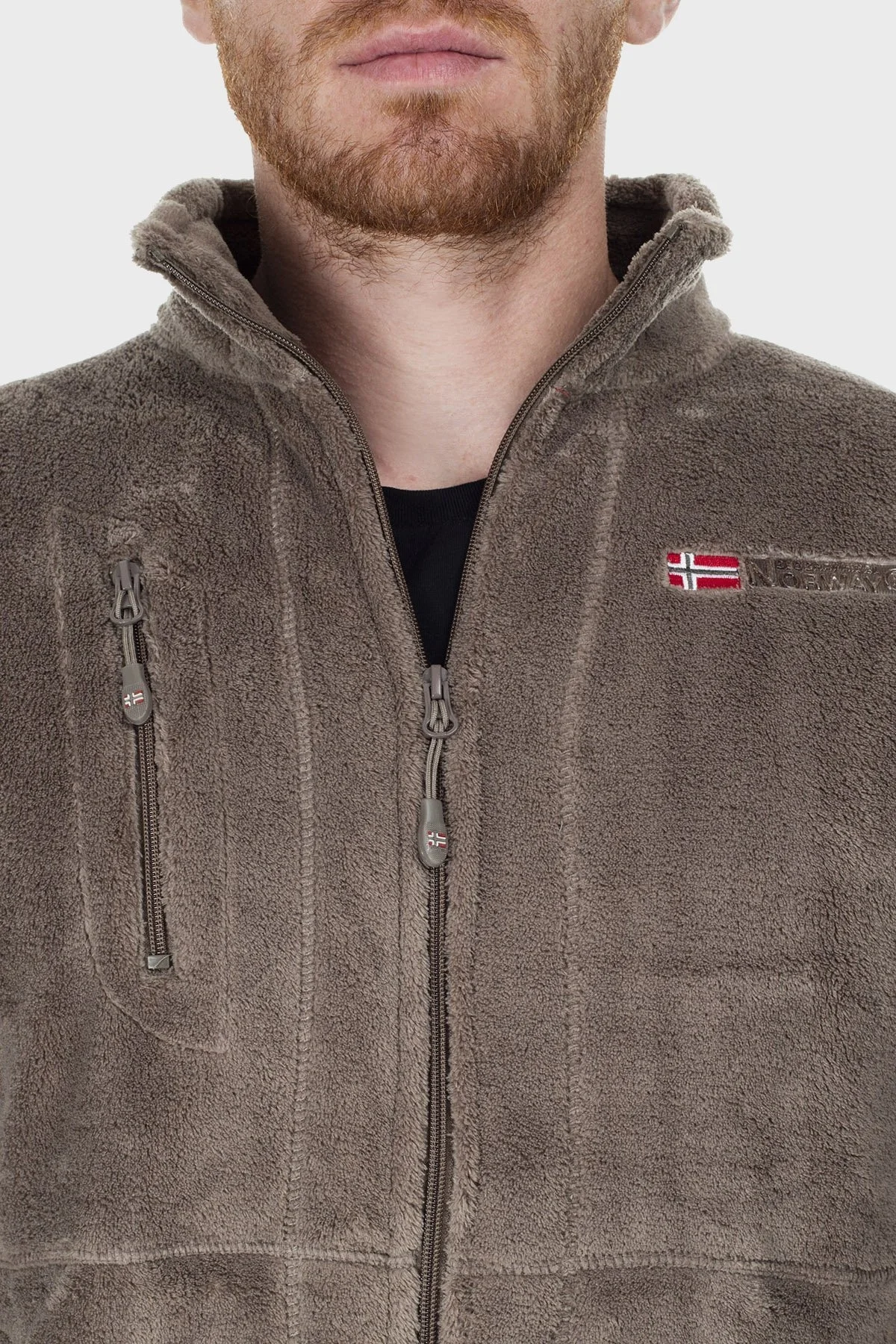 Norway Geographical Yumuşak Dokulu Soğuğa Dayanıklı Fermuarlı Outdoor Erkek Polar UPLOAD VİZON - 13