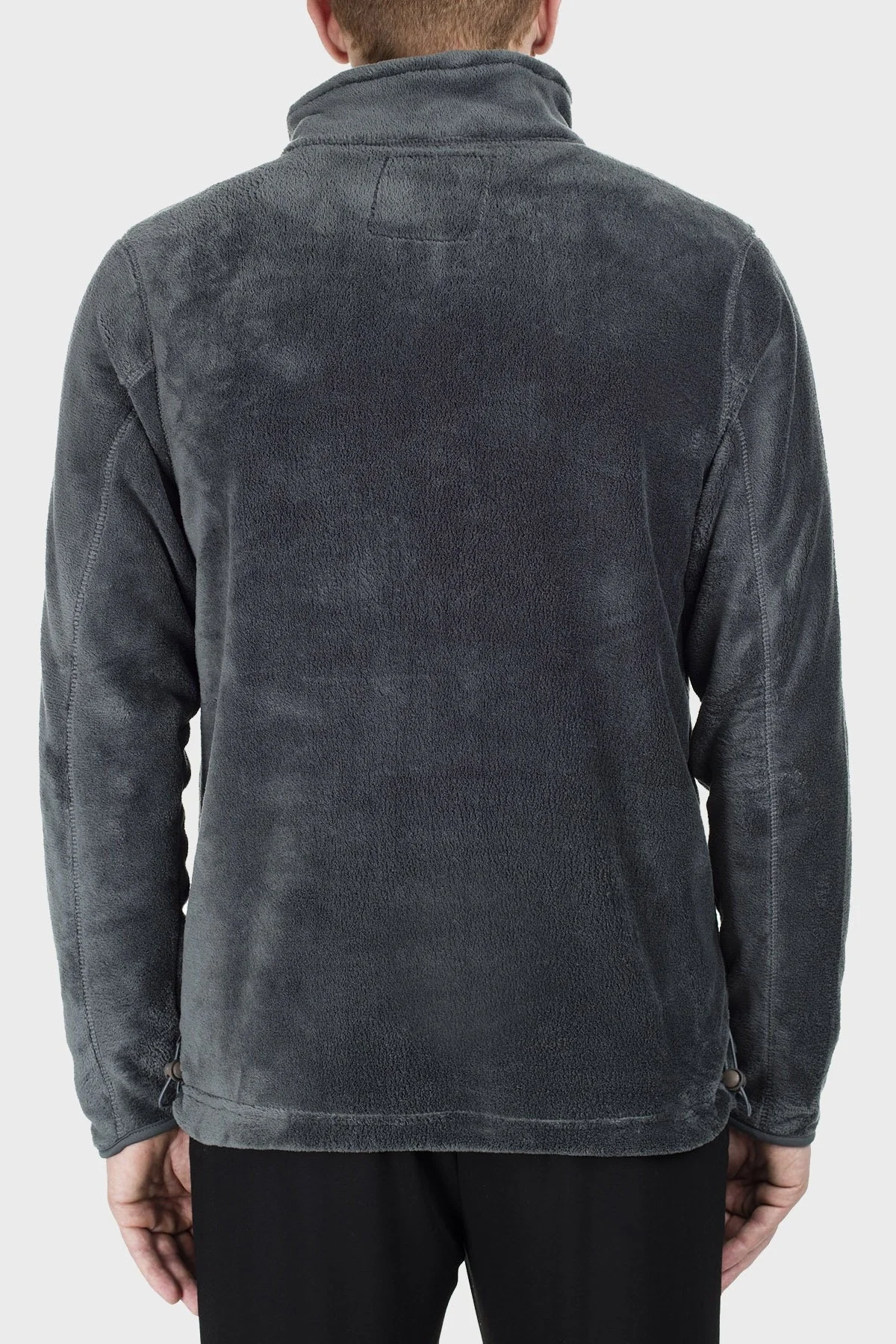 Norway Geographical Yumuşak Dokulu Soğuğa Dayanıklı Fermuarlı Outdoor Erkek Polar UPLOAD KOYU GRİ - 9