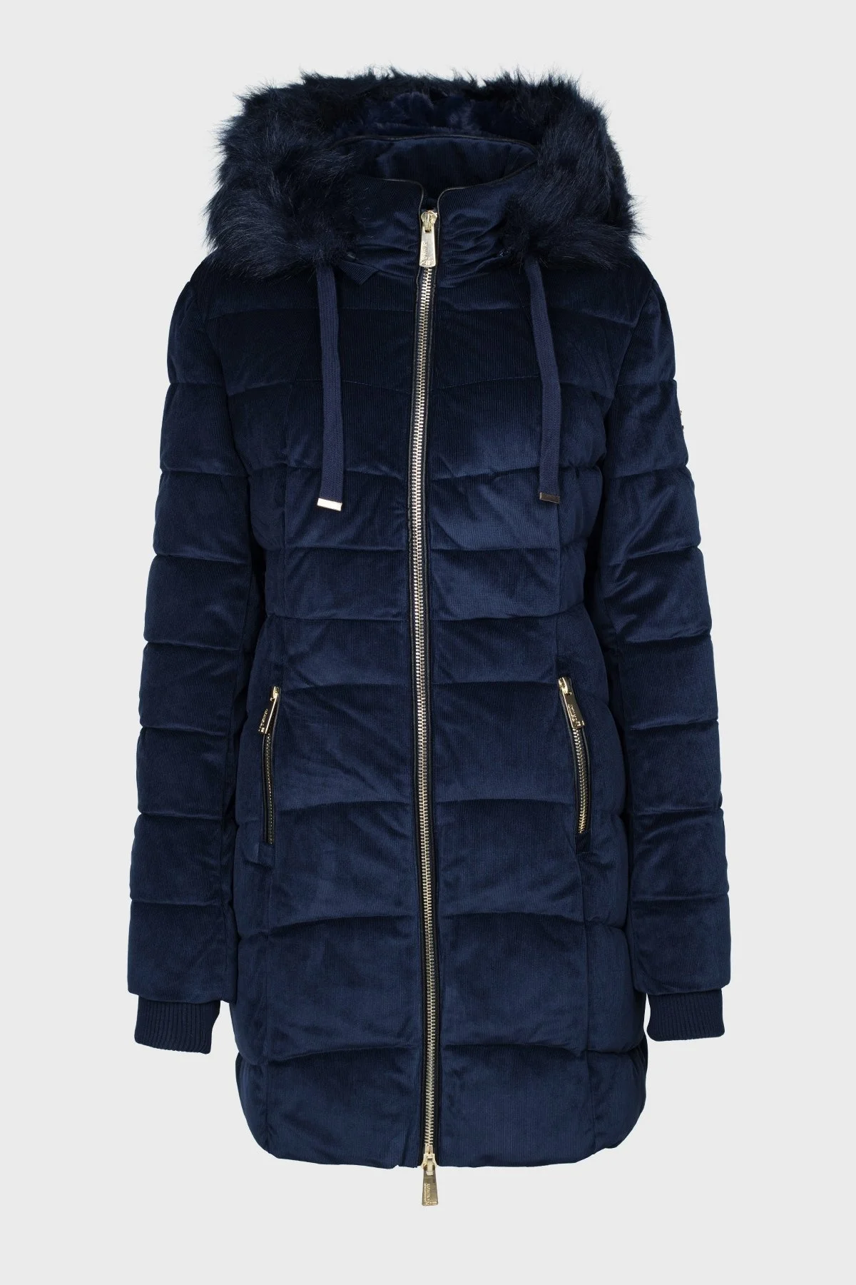 Norway Geographical Suya ve Soğuğa Dayanıklı Çıkarılabilir Kapüşonlu Outdoor Bayan Parka BILOVE LACİVERT - 1