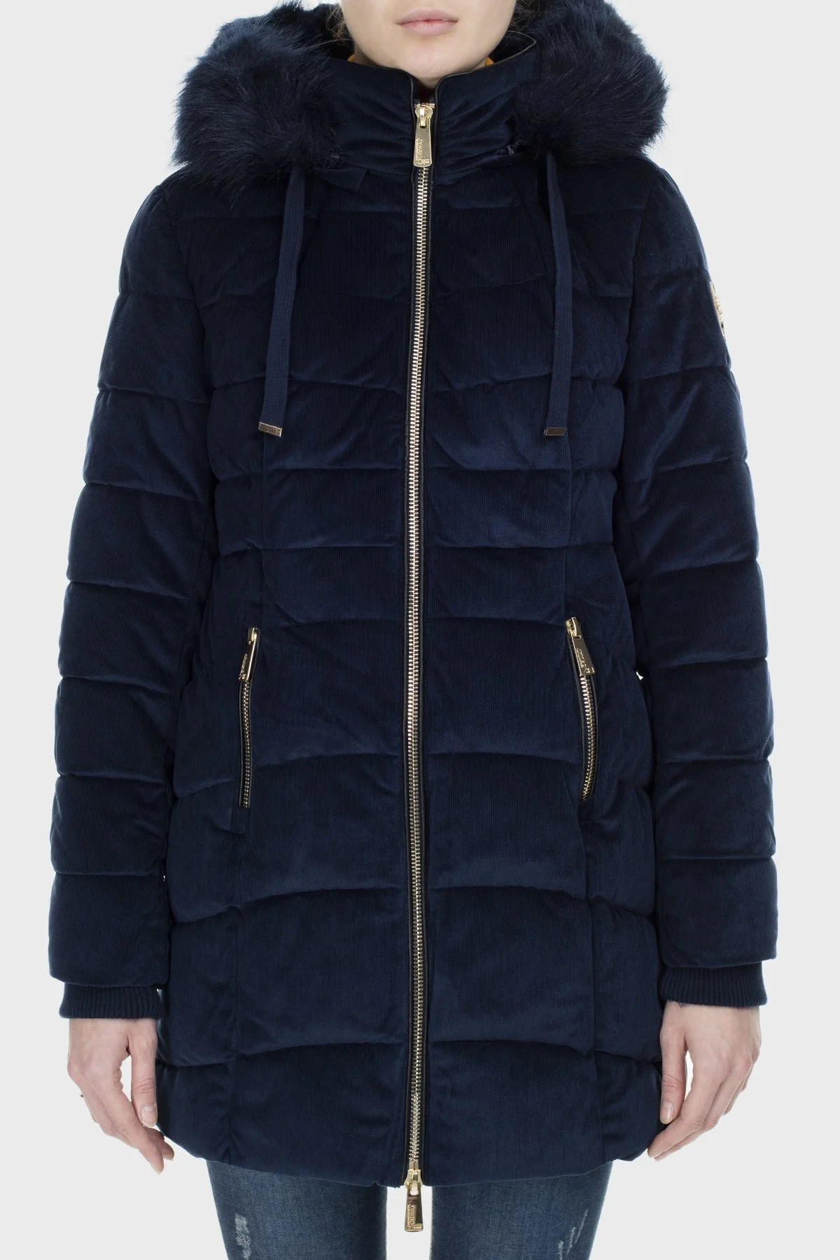 Norway Geographical Suya ve Soğuğa Dayanıklı Çıkarılabilir Kapüşonlu Outdoor Bayan Parka BILOVE LACİVERT - 2