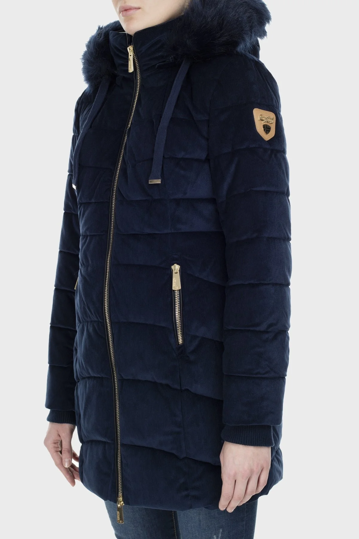 Norway Geographical Suya ve Soğuğa Dayanıklı Çıkarılabilir Kapüşonlu Outdoor Bayan Parka BILOVE LACİVERT - 5