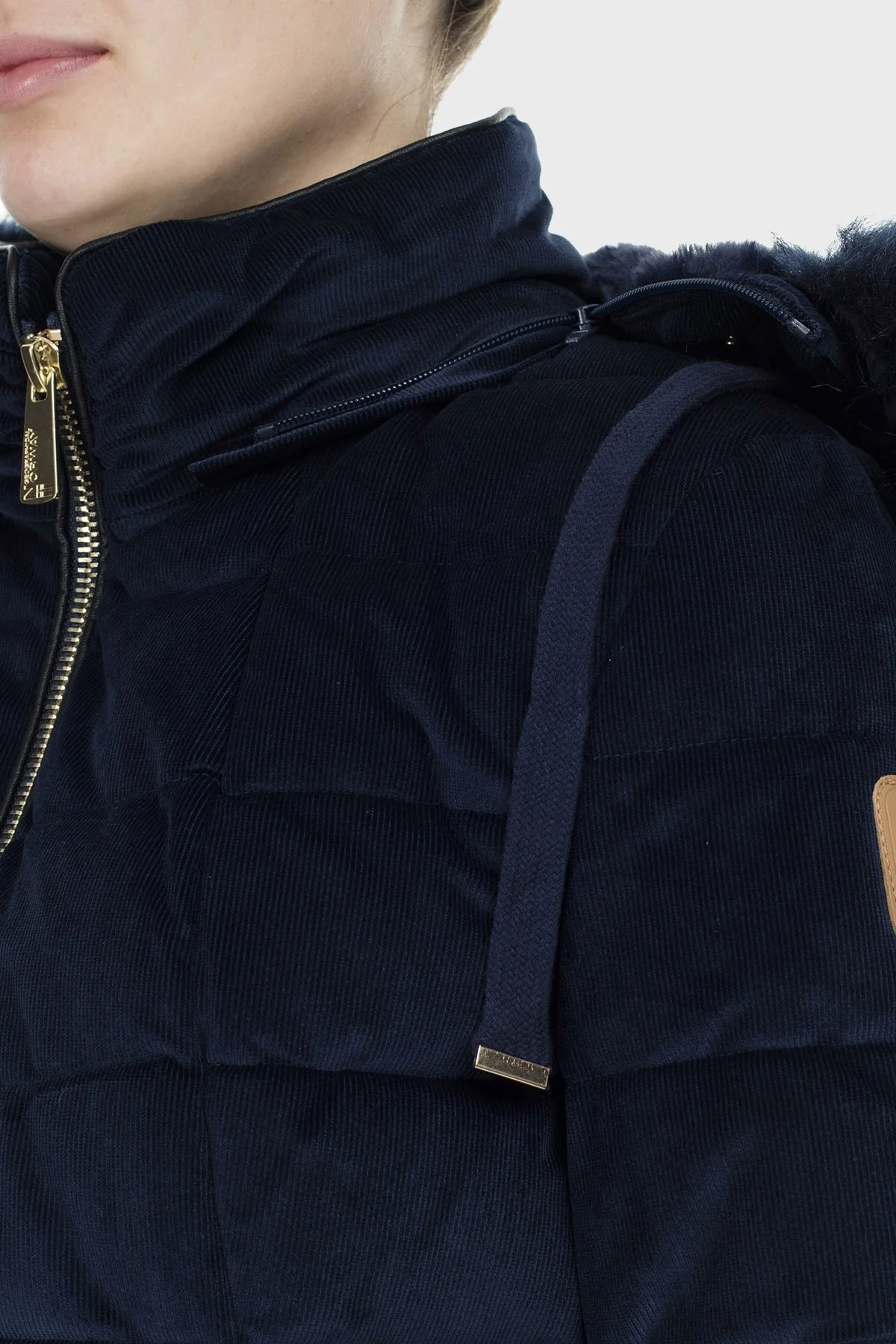 Norway Geographical Suya ve Soğuğa Dayanıklı Çıkarılabilir Kapüşonlu Outdoor Bayan Parka BILOVE LACİVERT - 7