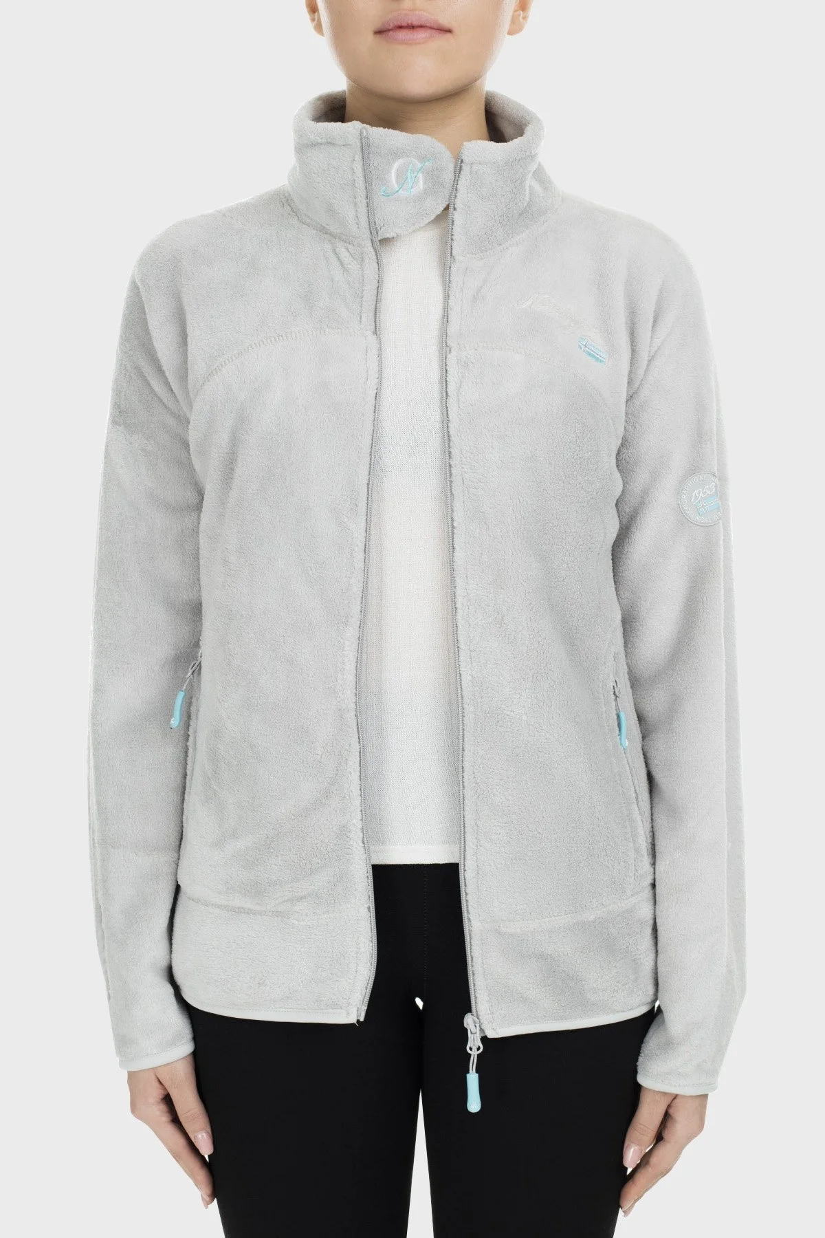 Norway Geographical Yumuşak Dokulu Soğuğa Dayanıklı Outdoor Bayan Polar UPALINEB GRİ - 9